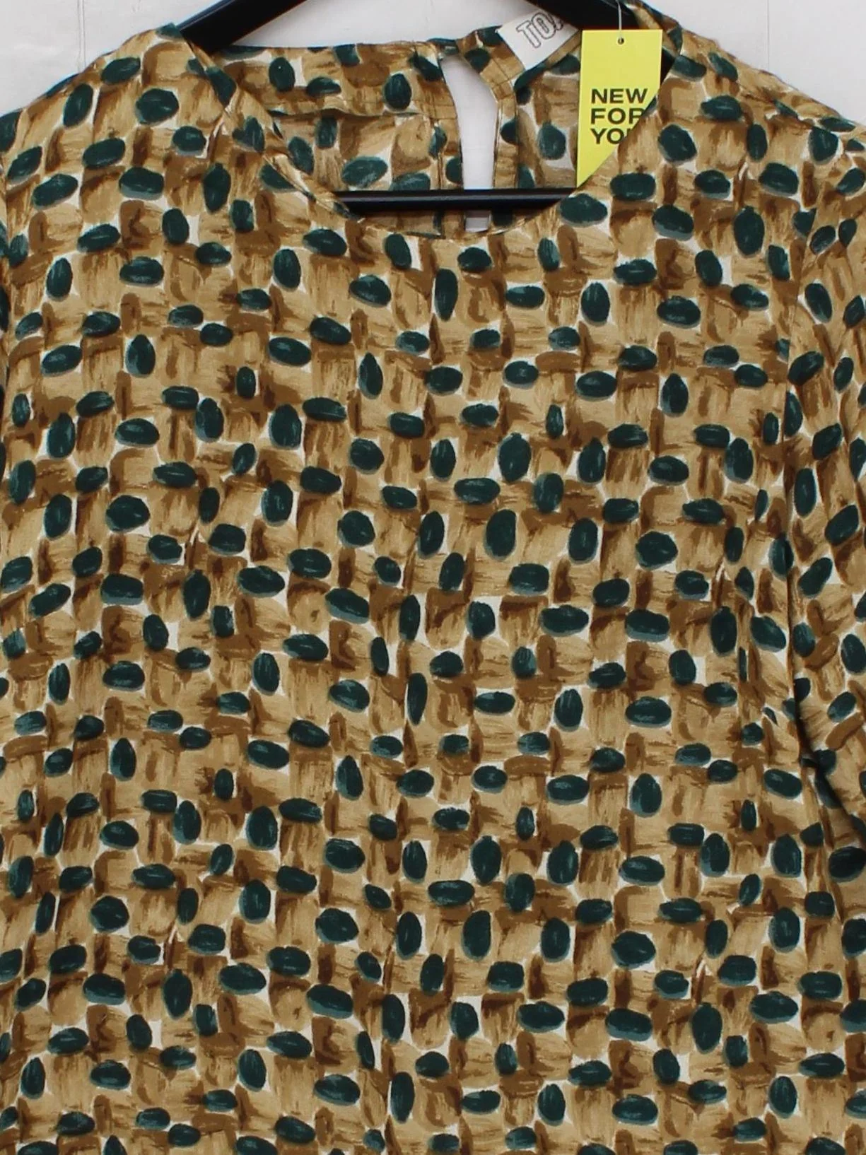 Toast Women's Blouse UK 14 Multi 100% Viscose 3/4 Sleeve Round Neck Basic - Image 3