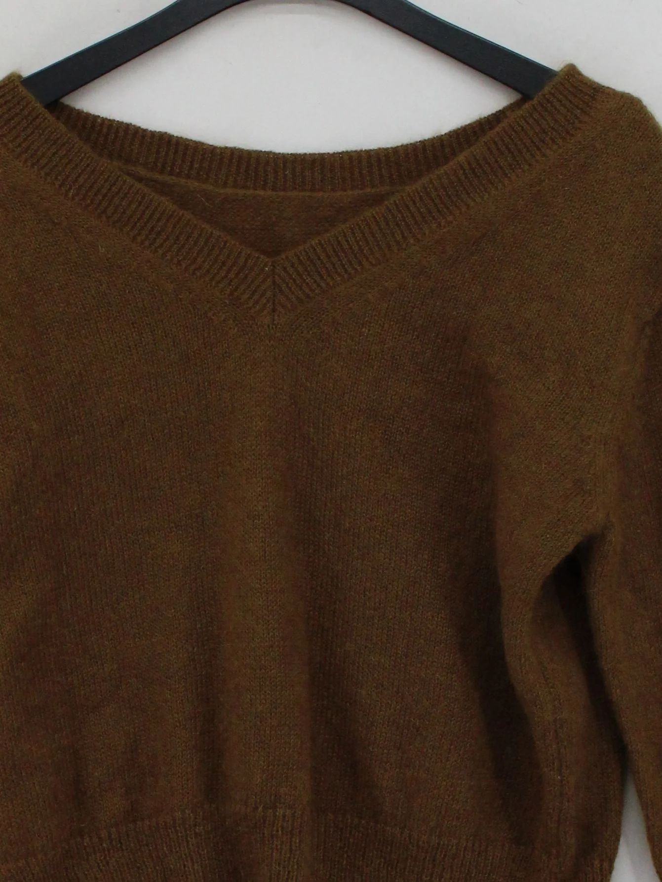 Toast Women's Jumper UK 12 Brown Mohair with Wool, Polyamide V-Neck Pullover - Image 3
