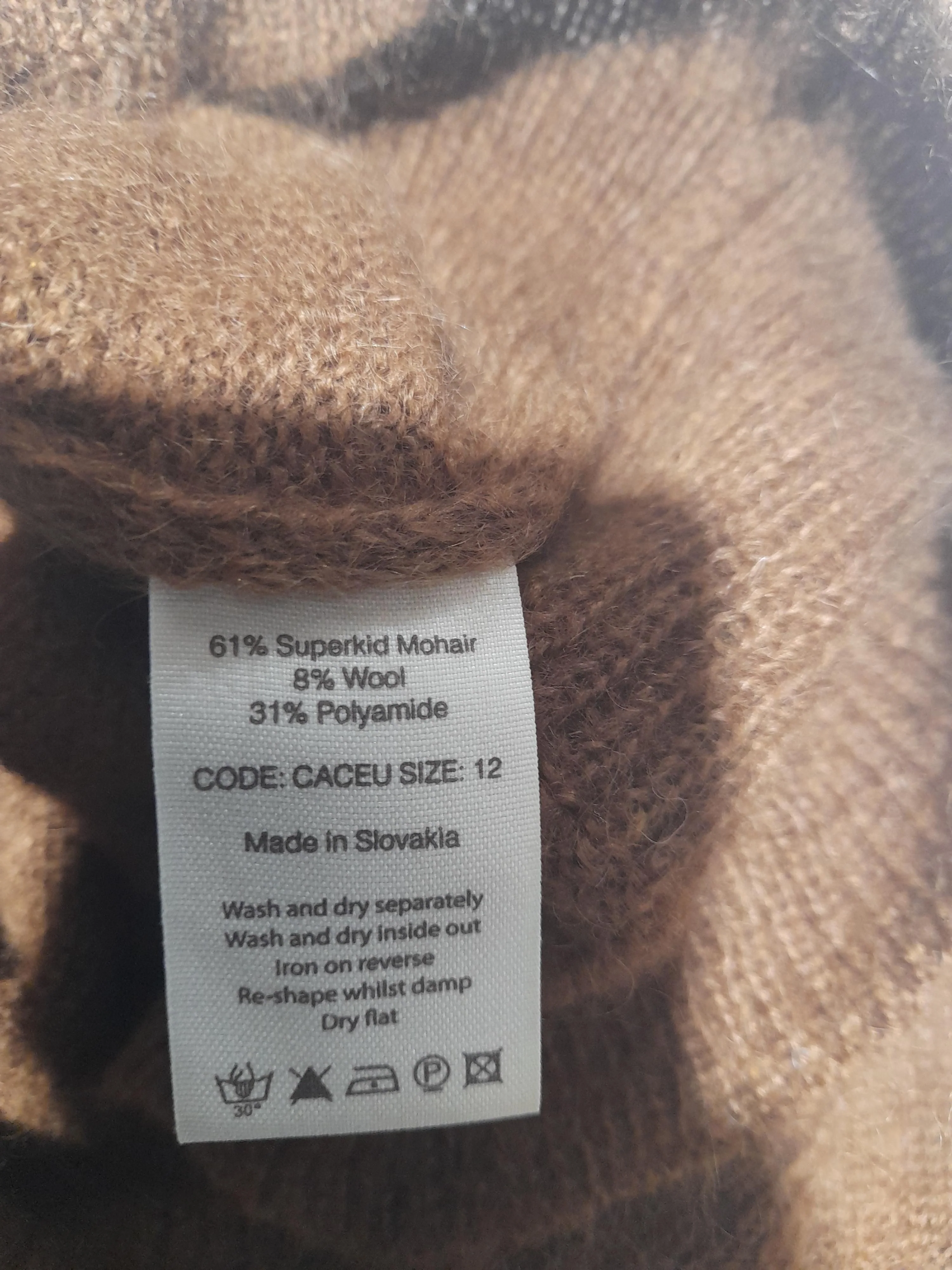 Toast Women's Jumper UK 12 Brown Mohair with Wool, Polyamide V-Neck Pullover - Image 6