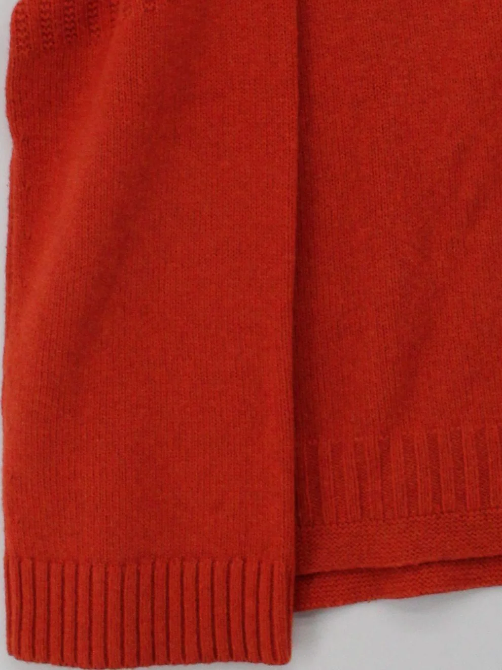 Toast Women's Jumper XL Orange Wool with Cotton High Neck Pullover - Image 4
