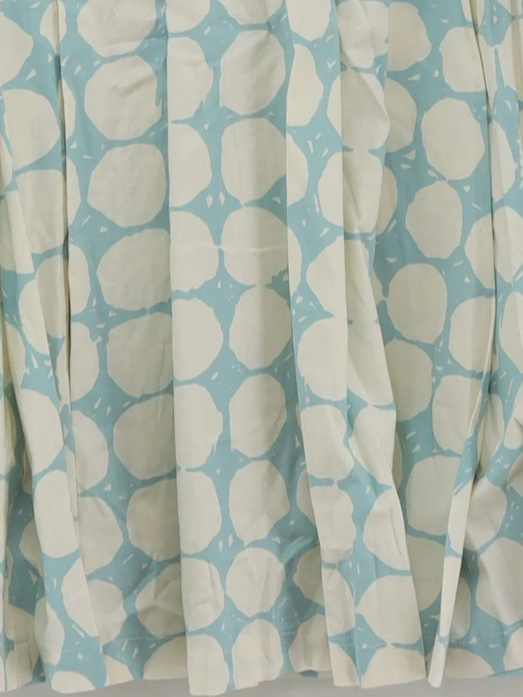 Toast Women's Midi Skirt UK 12 Blue Polkadot 100% Cotton Midi A-Line - Image 4