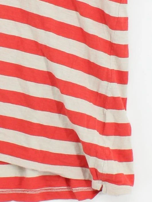 Toast Women's T-Shirt L Red Striped 100% Cotton Short Sleeve Round Neck Basic - Image 4