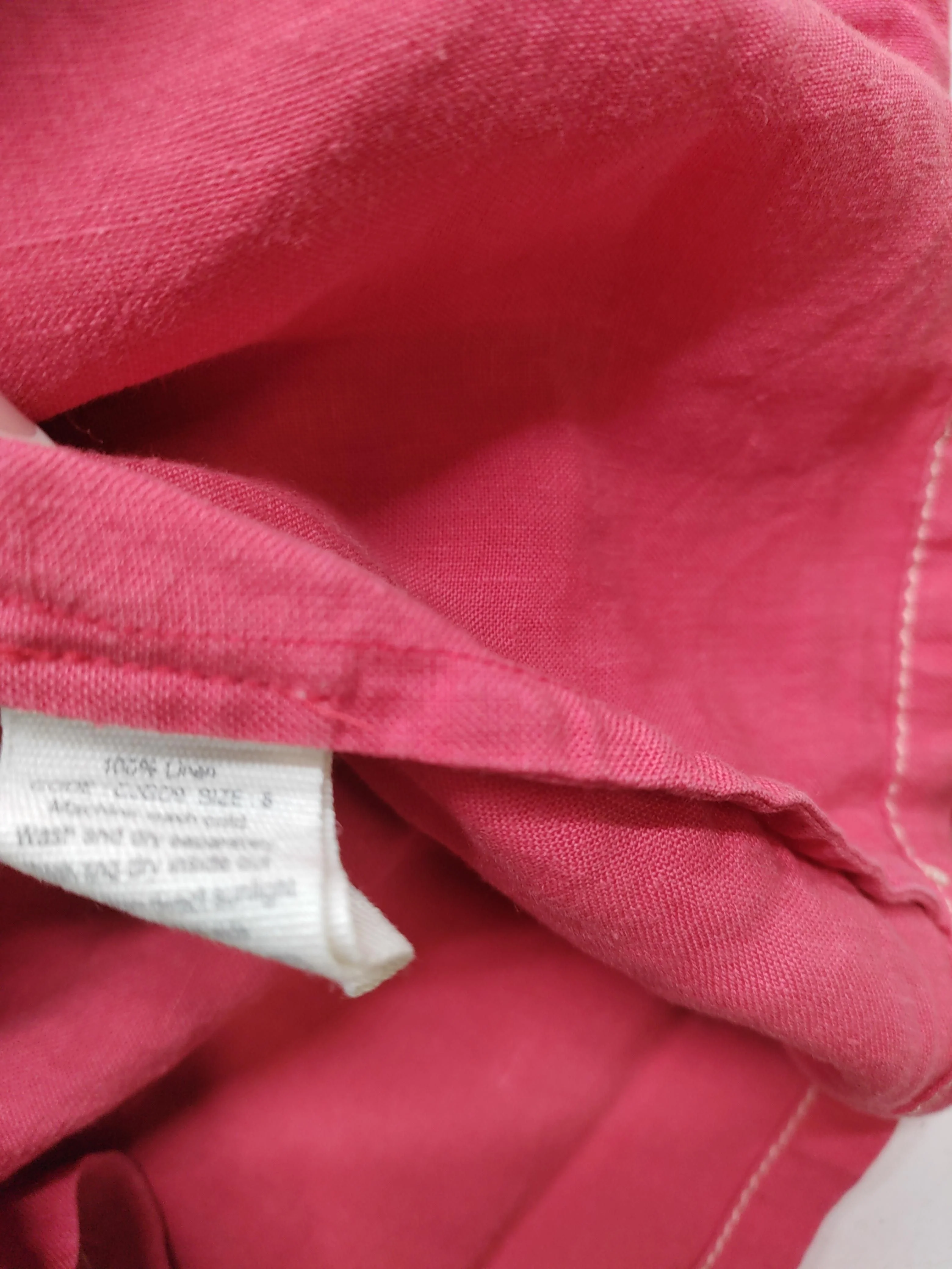 Toast Women's T-Shirt S Red 100% Linen Short Sleeve Round Neck Basic - Image 6
