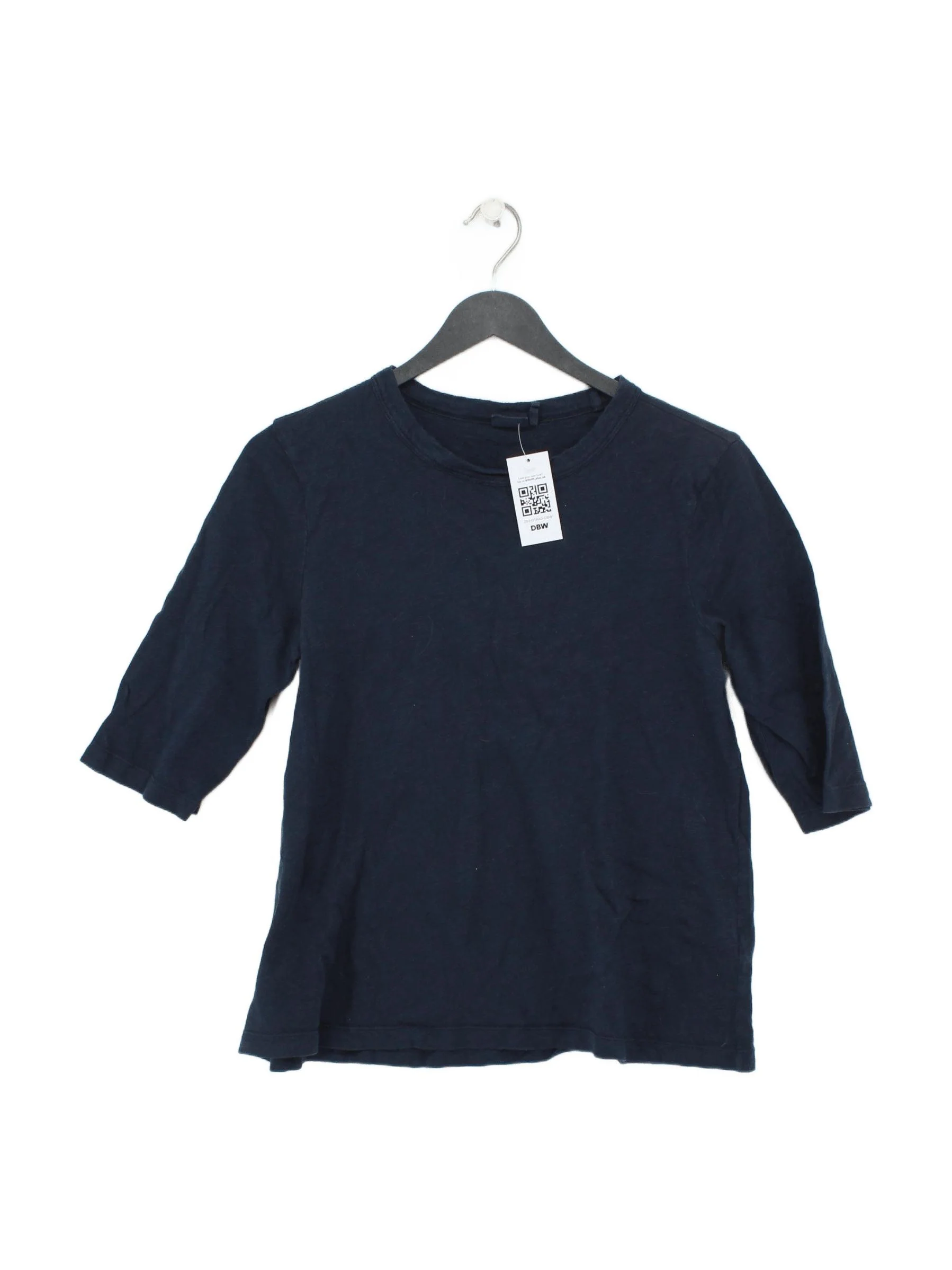 Toast Women's T-Shirt UK 10 Black 100% Cotton Short Sleeve Round Neck Basic