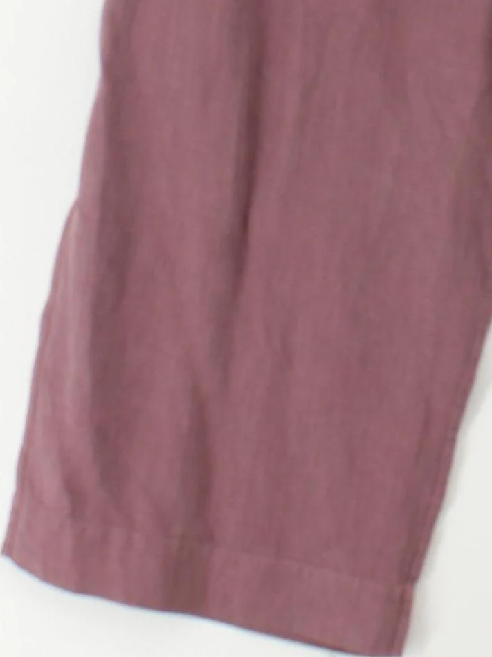 Toast Women's Trousers S Purple 100% Linen Wide-Leg Capri - Image 4