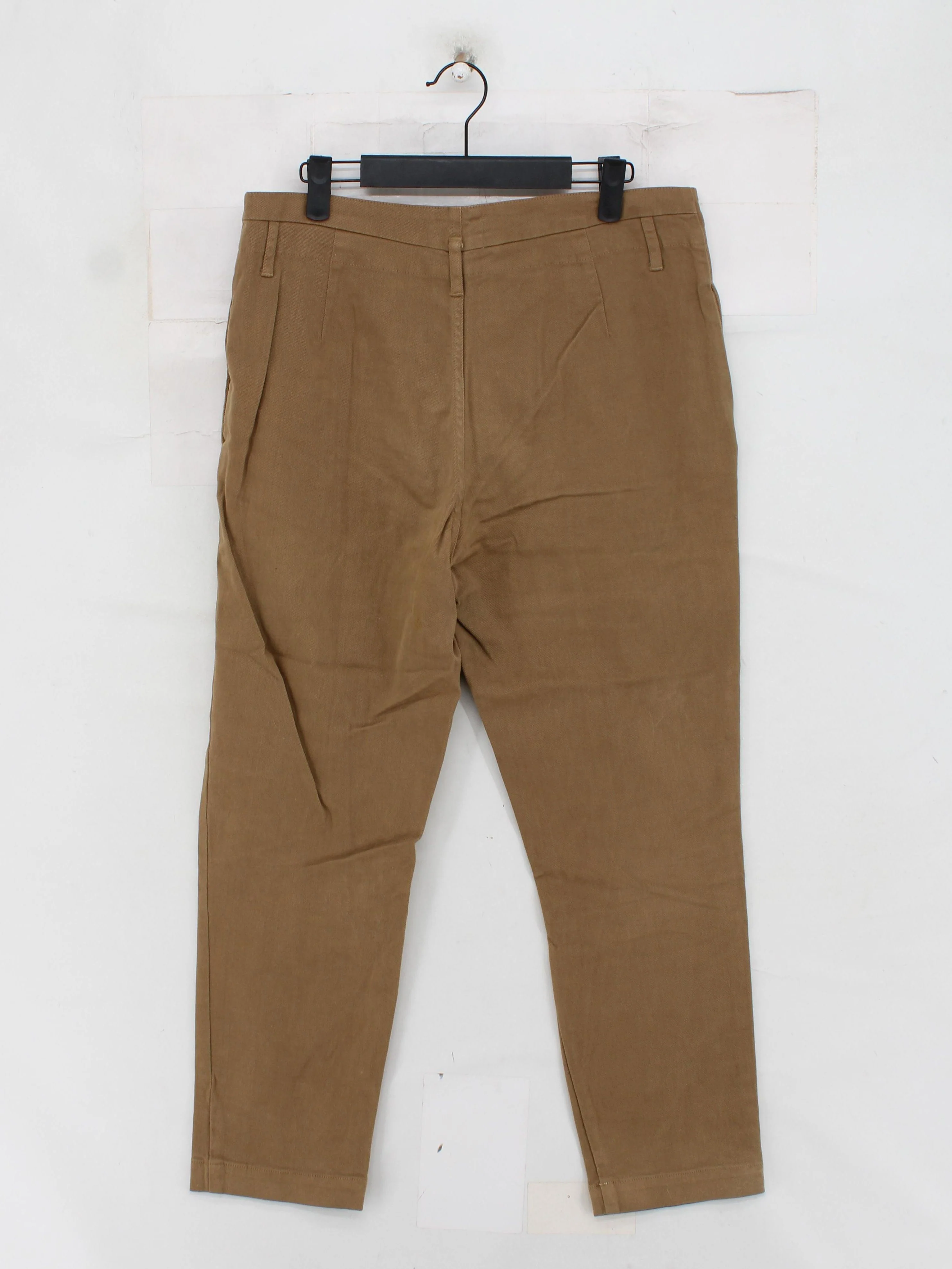 Toast Women's Trousers UK 12 Brown Cotton with Elastane Straight Chino - Image 2