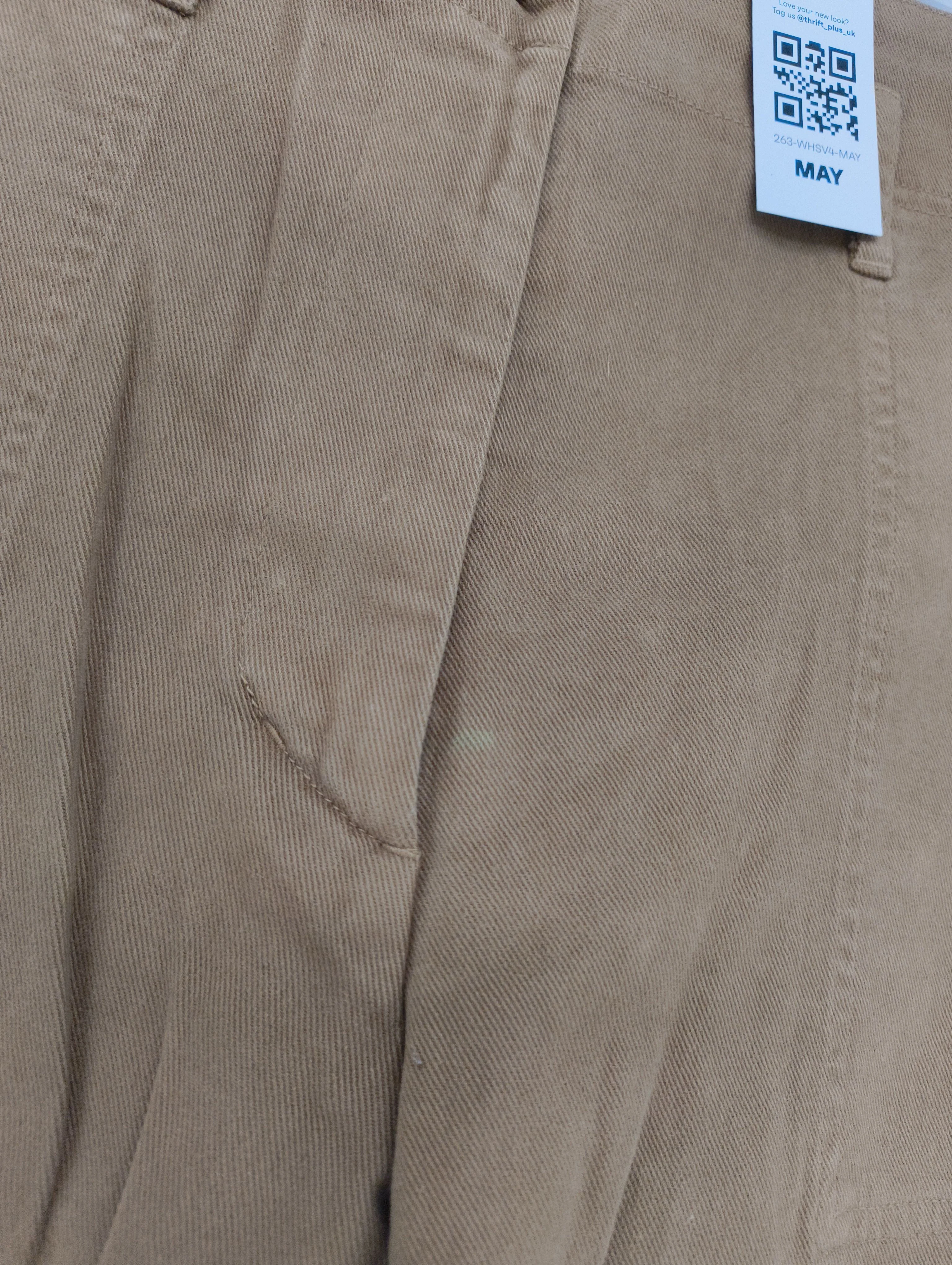 Toast Women's Trousers UK 12 Brown Cotton with Elastane Straight Chino - Image 5