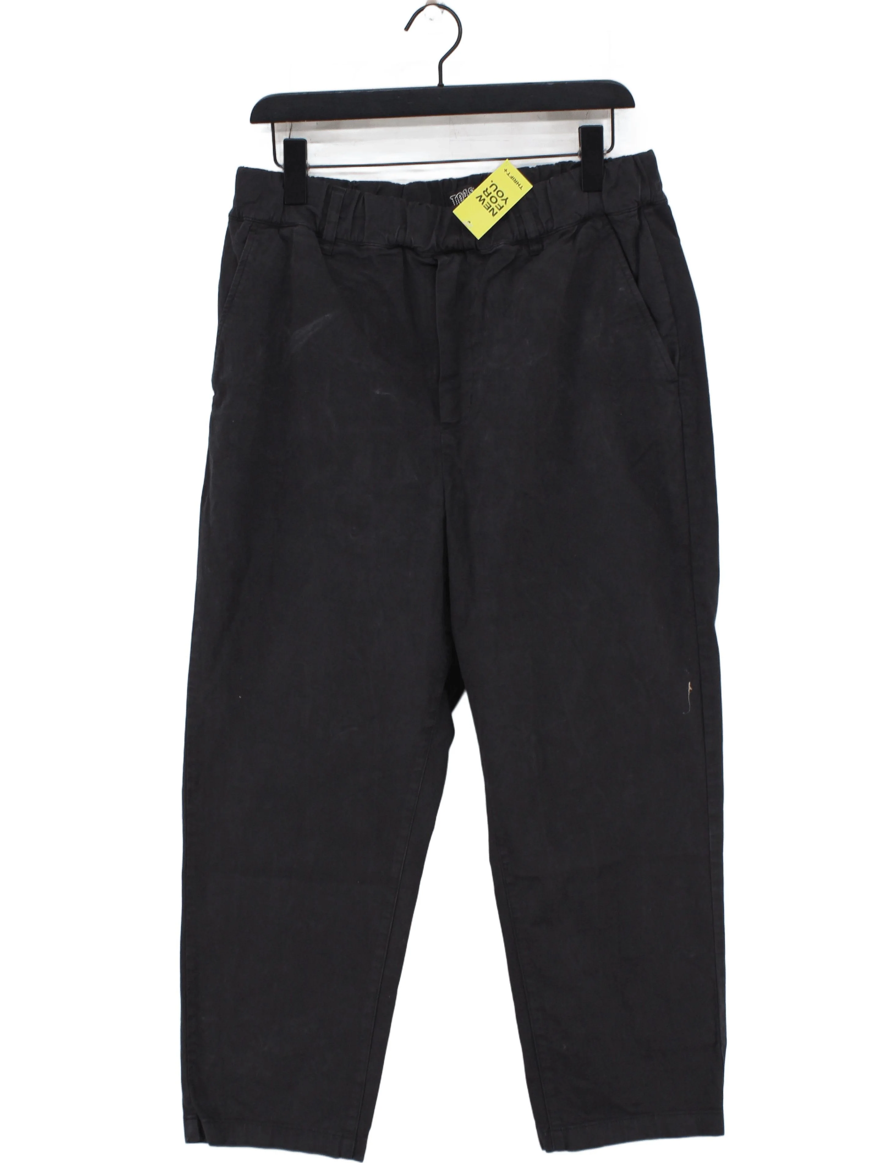 Toast Women's Trousers UK 16 Black Cotton with Elastane Tapered Chino