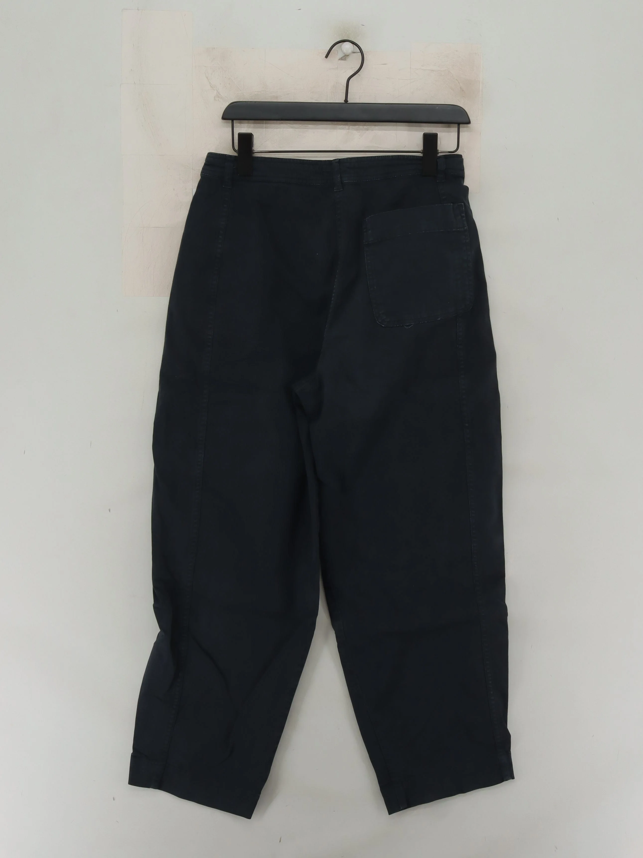 Toast Women's Trousers UK 8 Black Cotton with Elastane Wide-Leg Cropped - Image 2