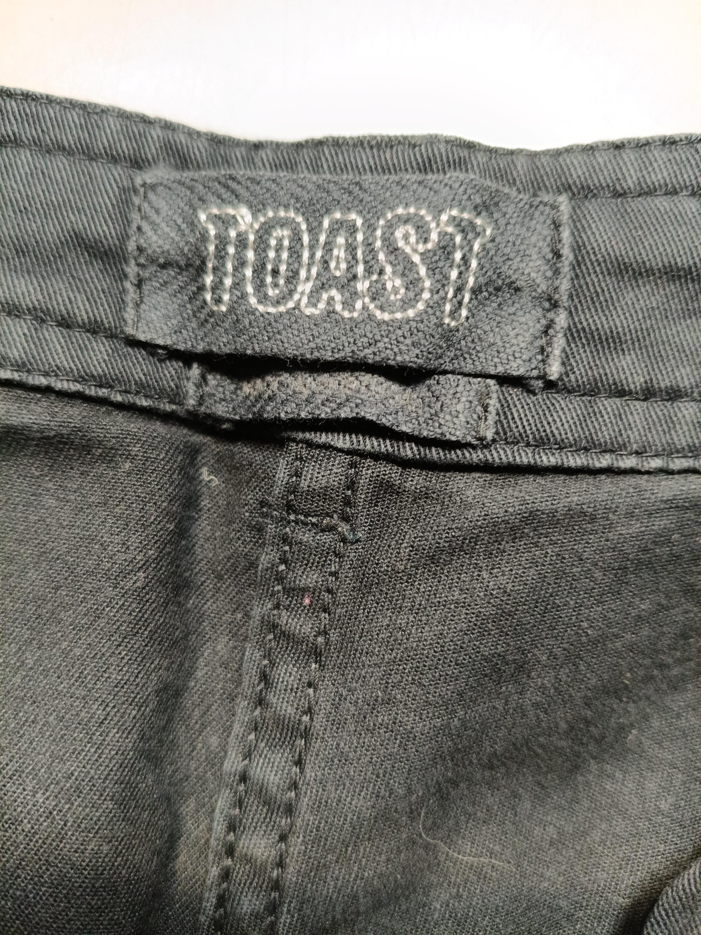 Toast Women's Trousers UK 8 Black Cotton with Elastane Wide-Leg Cropped - Image 6