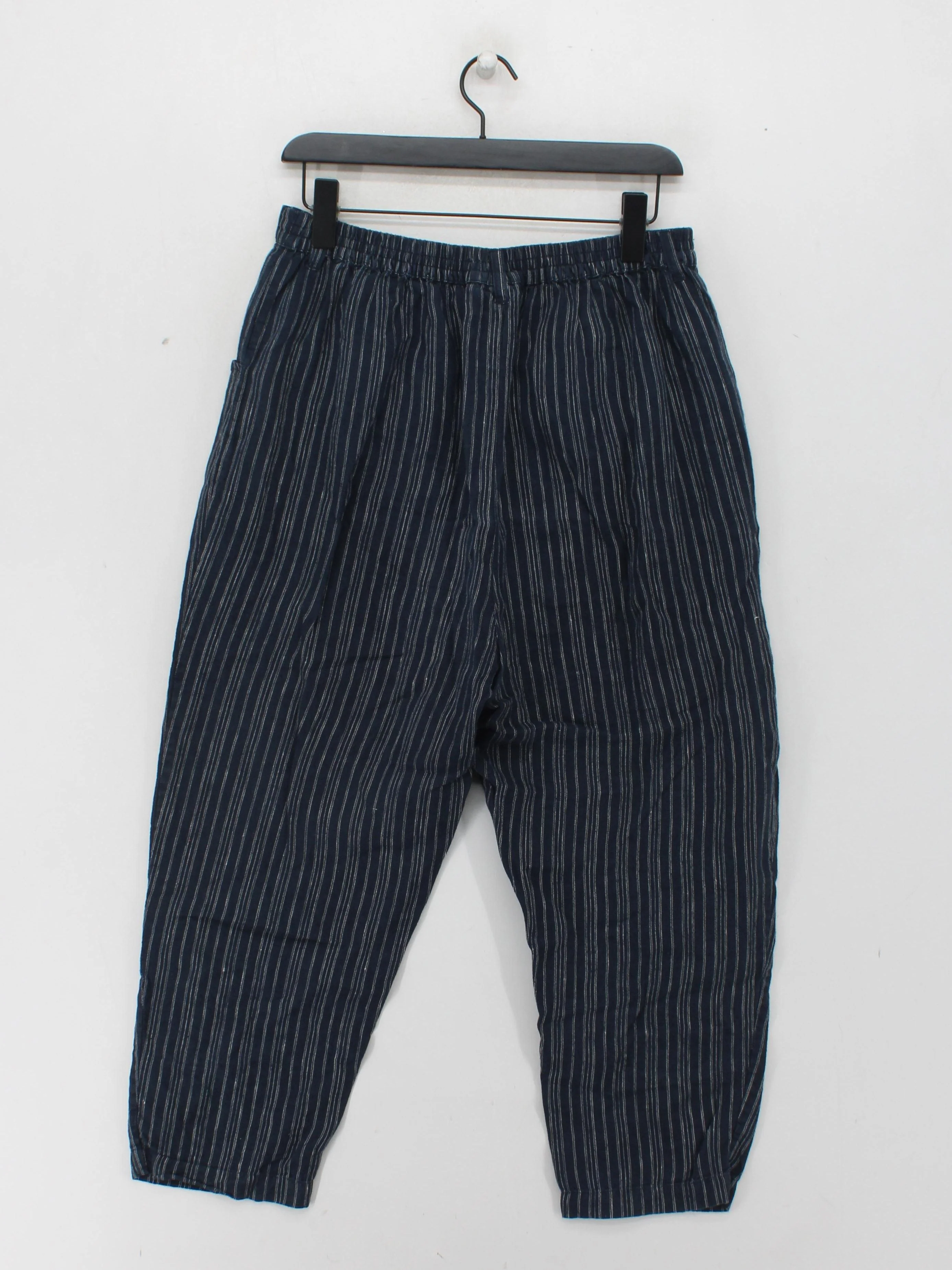 Toast Women's Trousers W 30 in Blue Striped 100% Linen Wide-Leg Chino - Image 2