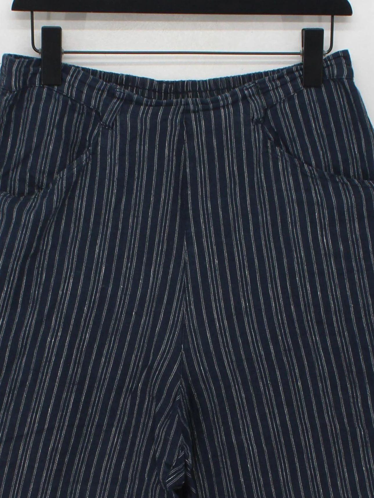 Toast Women's Trousers W 30 in Blue Striped 100% Linen Wide-Leg Chino - Image 3