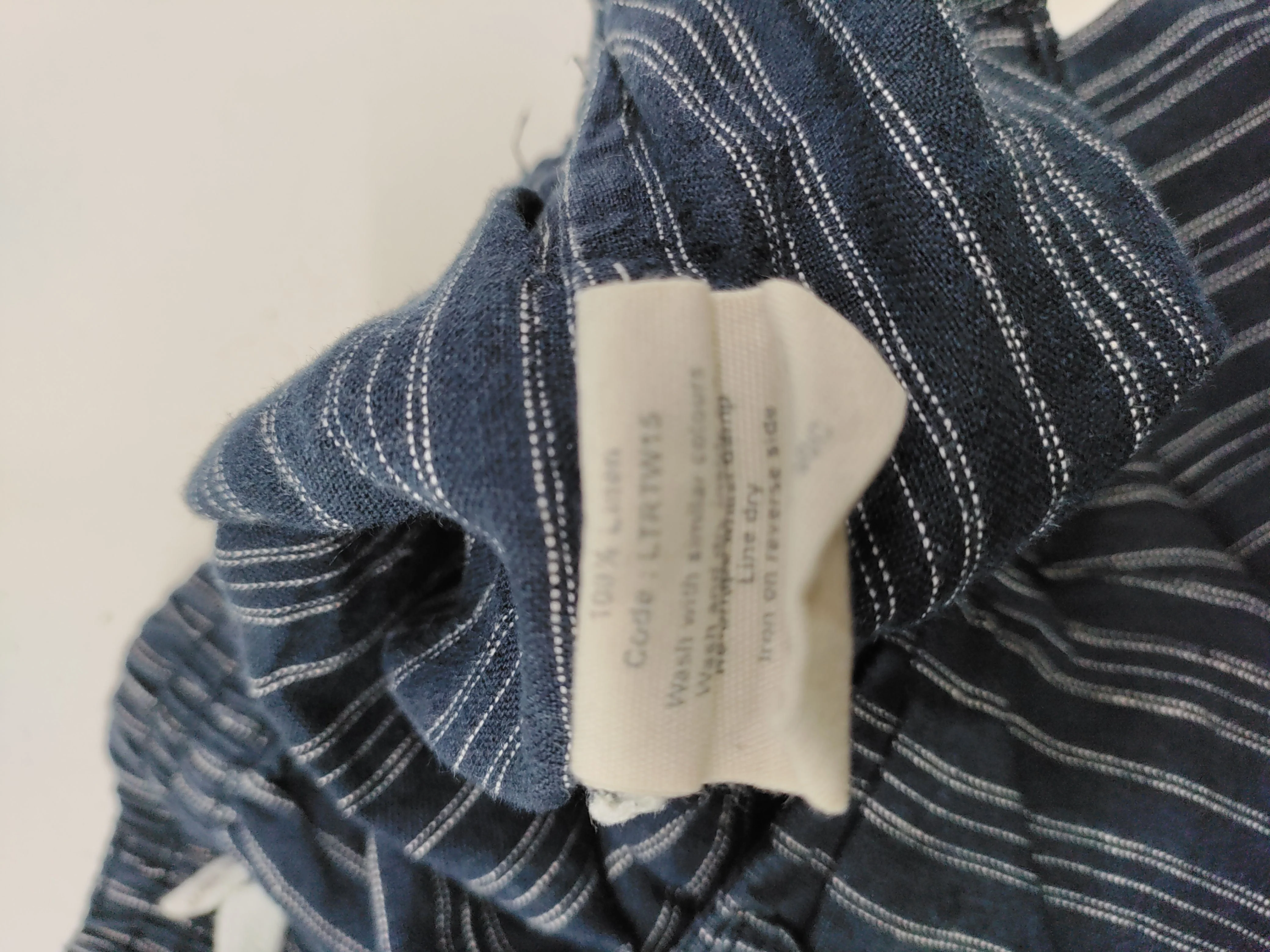 Toast Women's Trousers W 30 in Blue Striped 100% Linen Wide-Leg Chino - Image 6