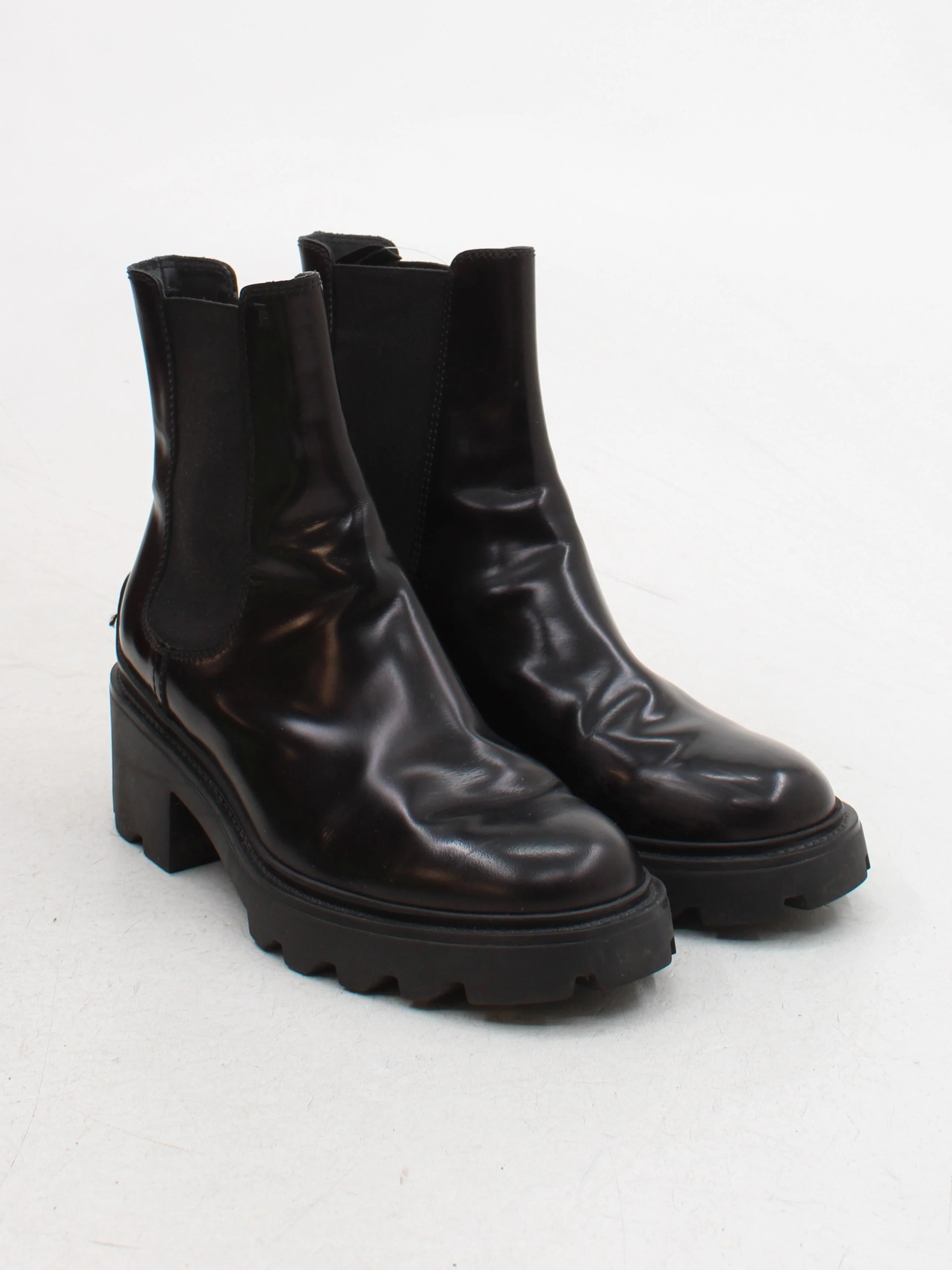 Tod's Women's Boots UK 5.5 Black 100% Leather Chelsea - Image 4
