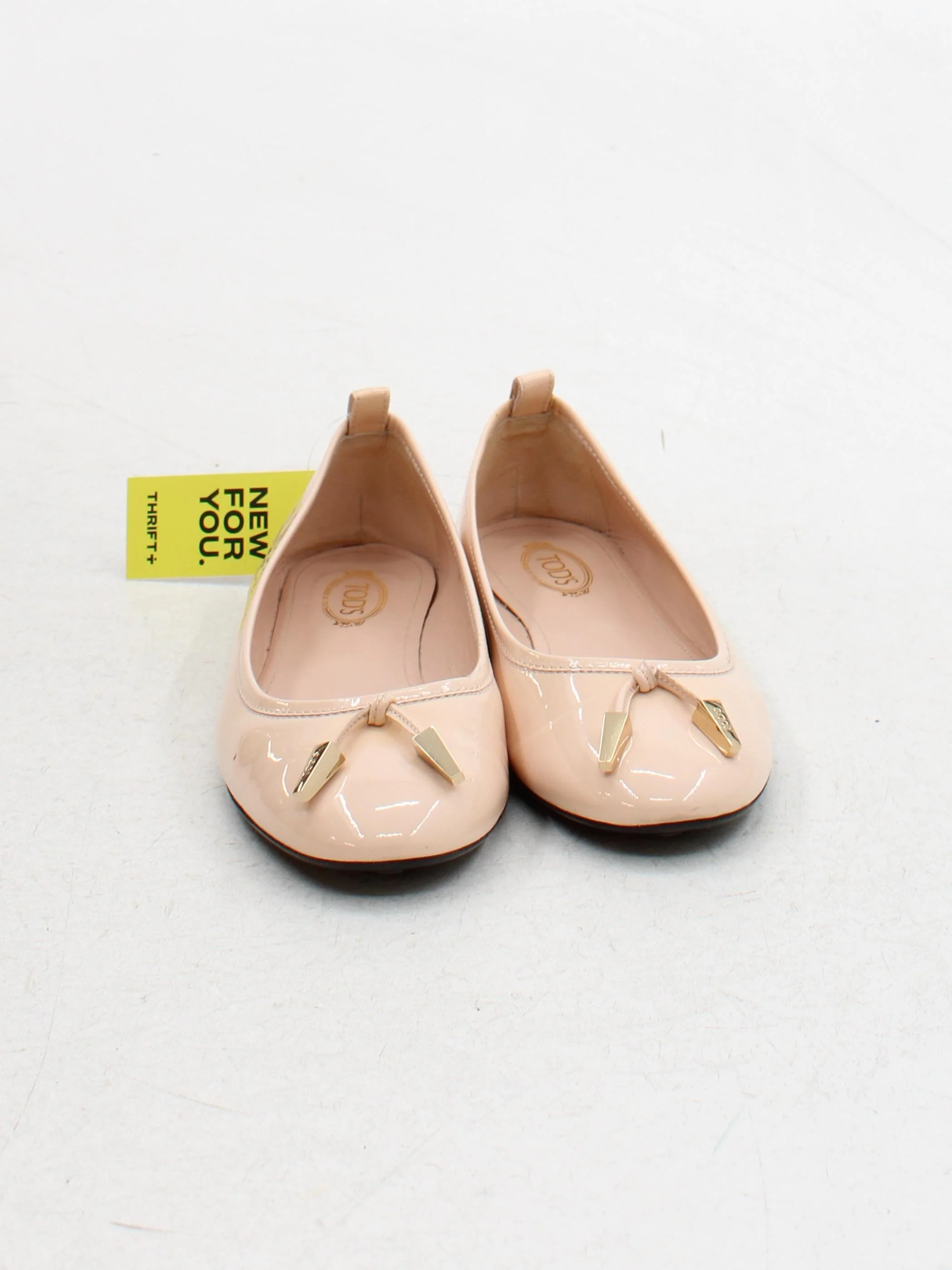Tod's Women's Flat Shoes UK 3.5 Cream 100% Leather Ballet - Image 2