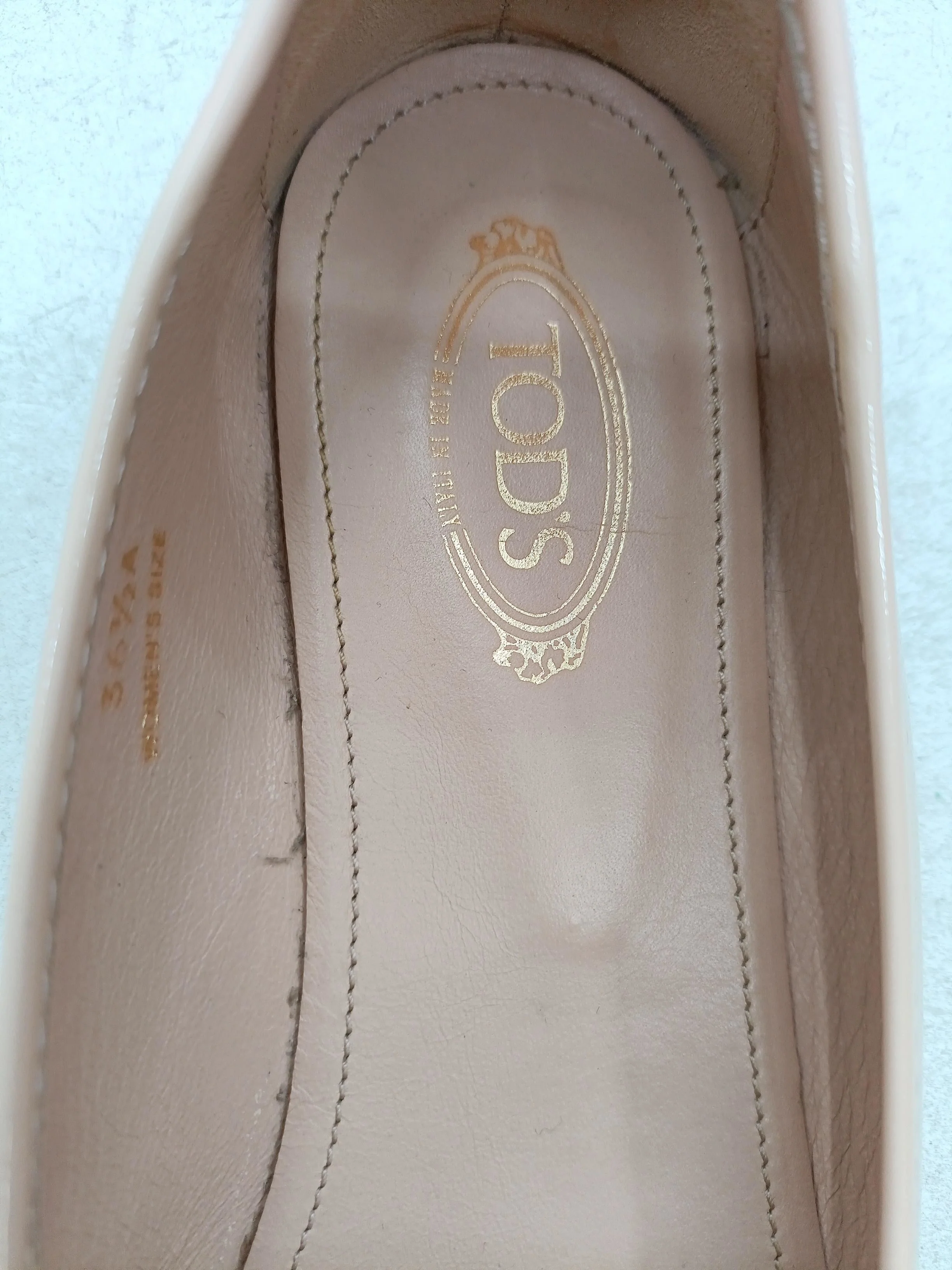 Tod's Women's Flat Shoes UK 3.5 Cream 100% Leather Ballet - Image 6