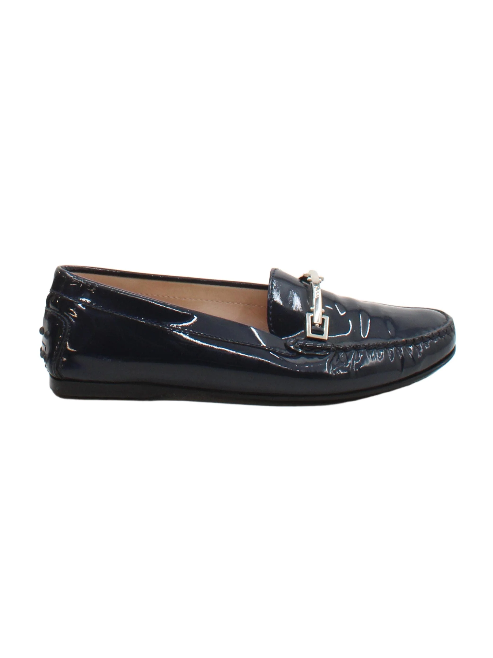 Tod's Women's Flat Shoes UK 3 Blue 100% Leather Loafer