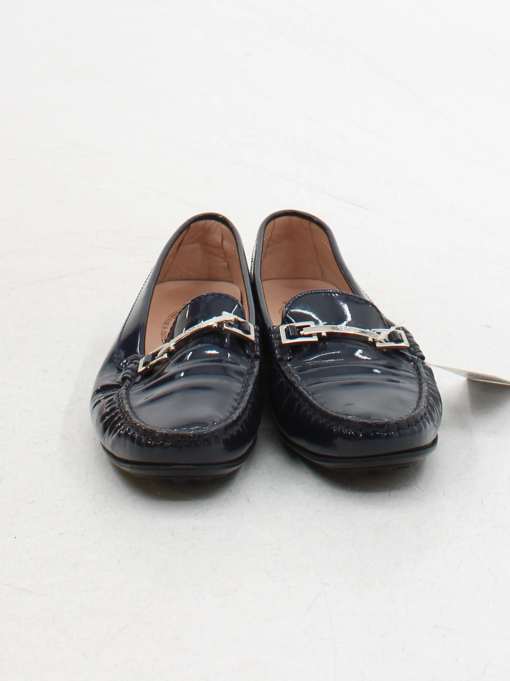 Tod's Women's Flat Shoes UK 3 Blue 100% Leather Loafer - Image 2
