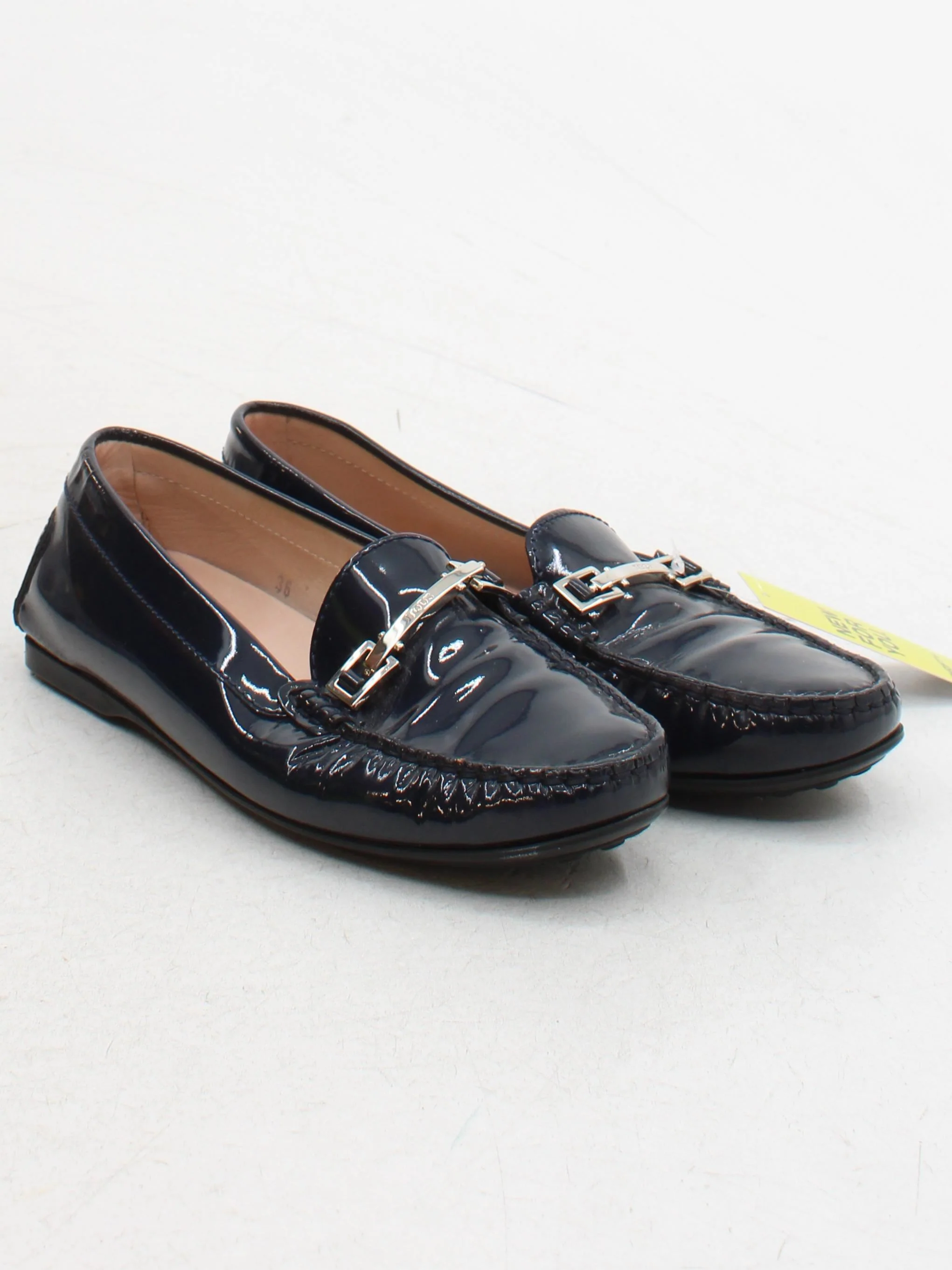Tod's Women's Flat Shoes UK 3 Blue 100% Leather Loafer - Image 4