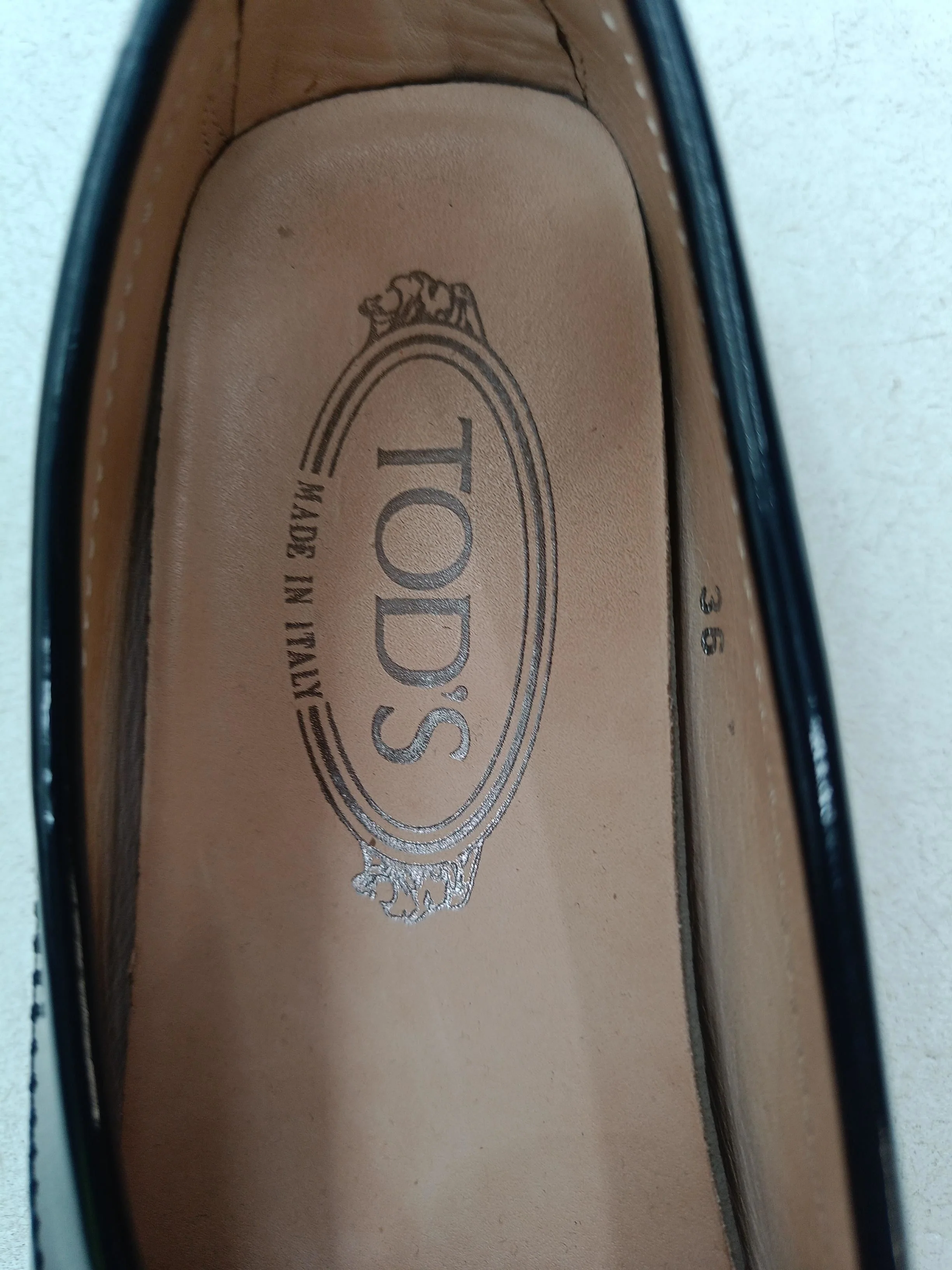 Tod's Women's Flat Shoes UK 3 Blue 100% Leather Loafer - Image 6