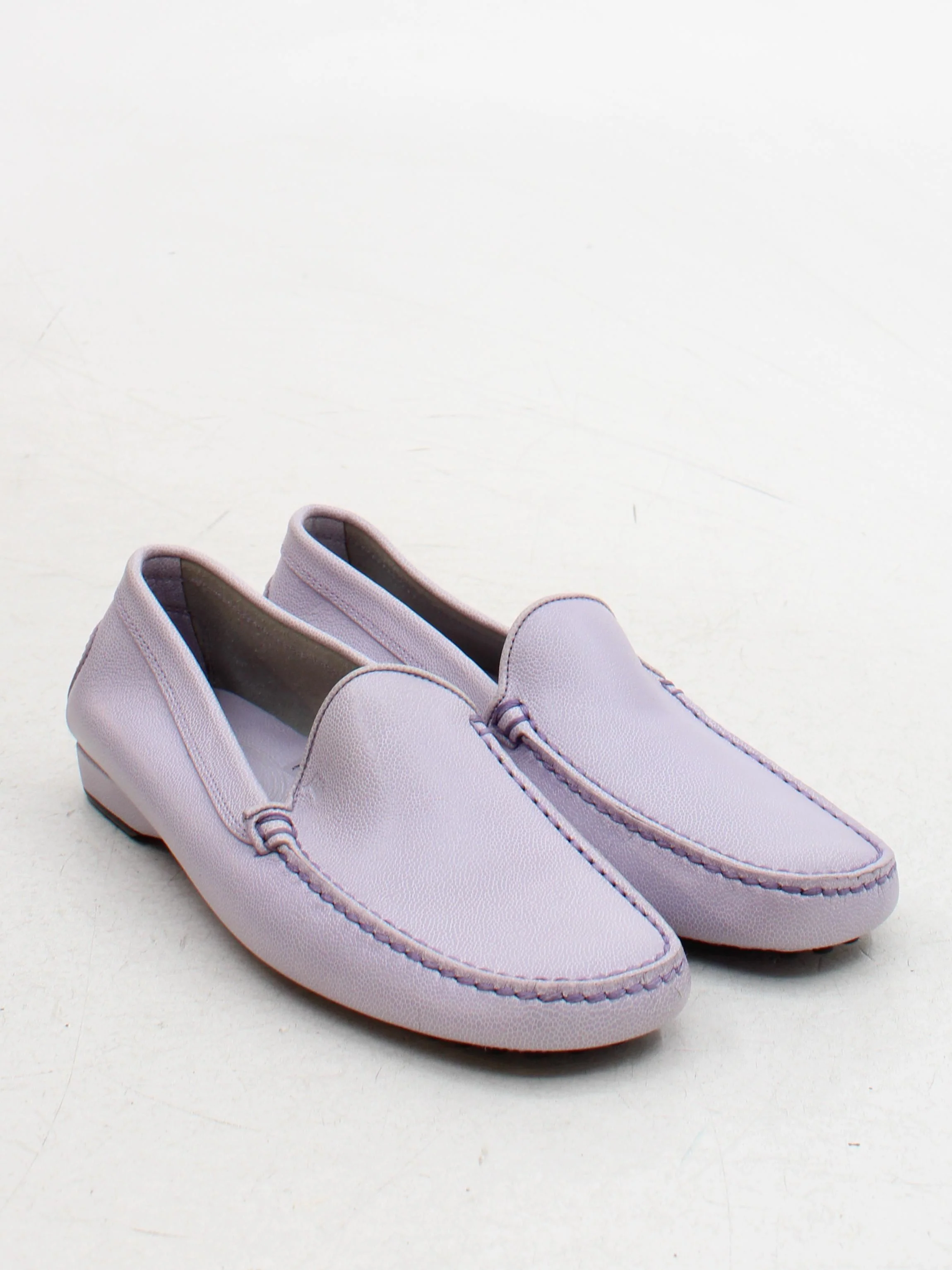 Tod's Women's Flat Shoes UK 6 Purple 100% Leather Loafer - Image 4