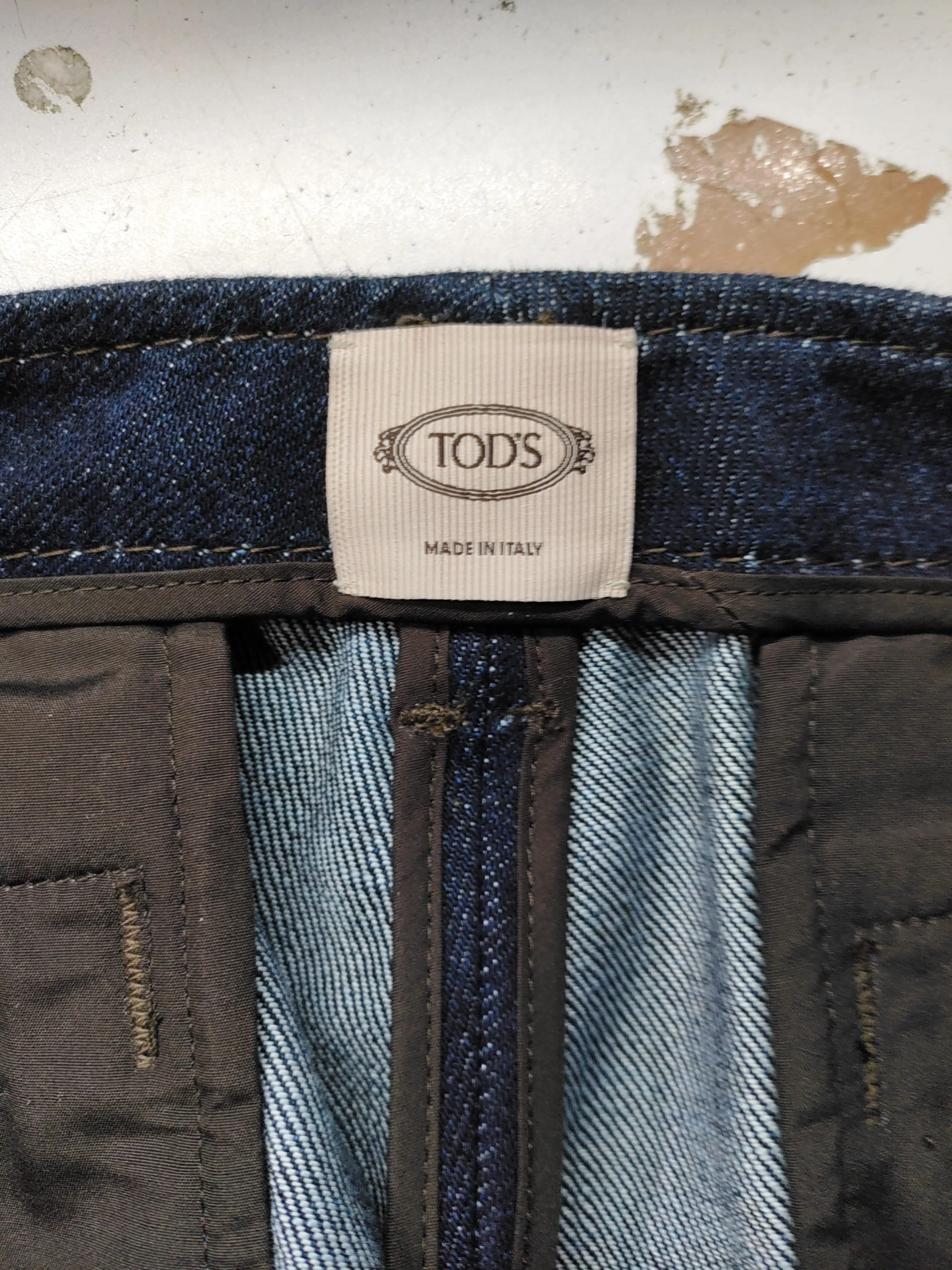 Tod's Women's Trousers UK 10 Blue 100% Cotton Wide-Leg Chino - Image 5