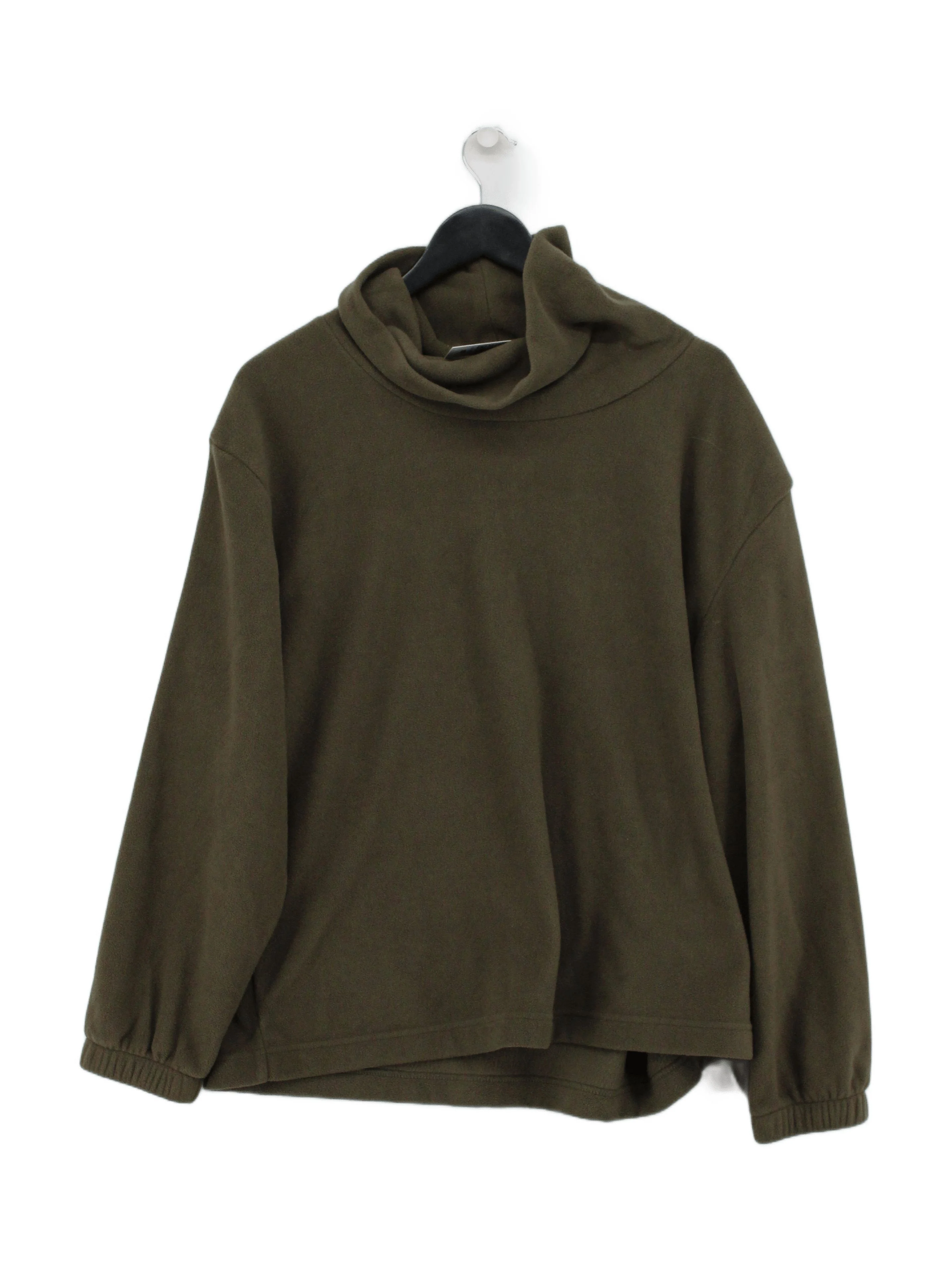 Tog24 Men's Jumper M Green 100% Polyester Roll Neck Pullover