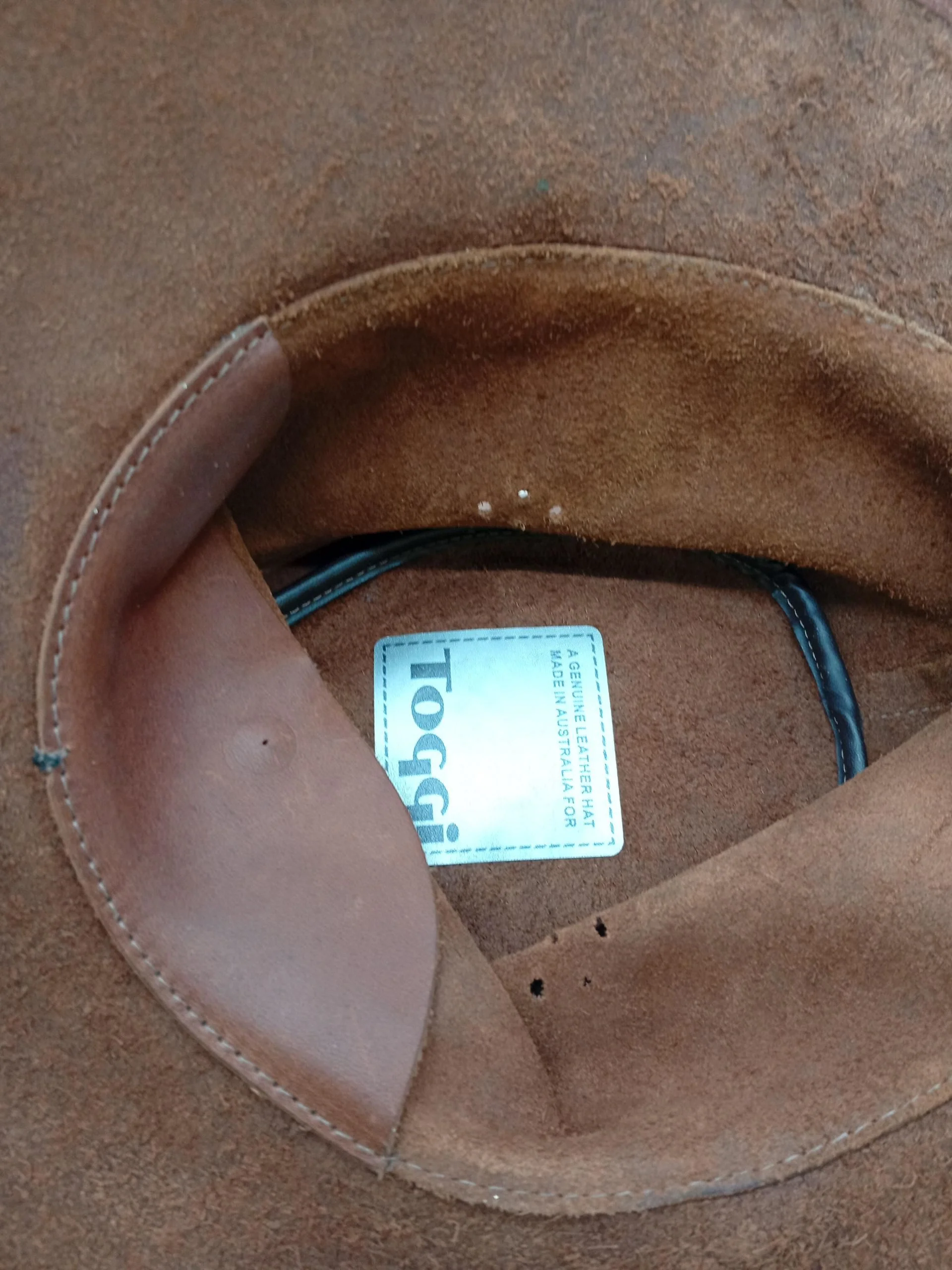 Toggi Men's Hat L Tan 100% Leather Bucket Hat - Image 4