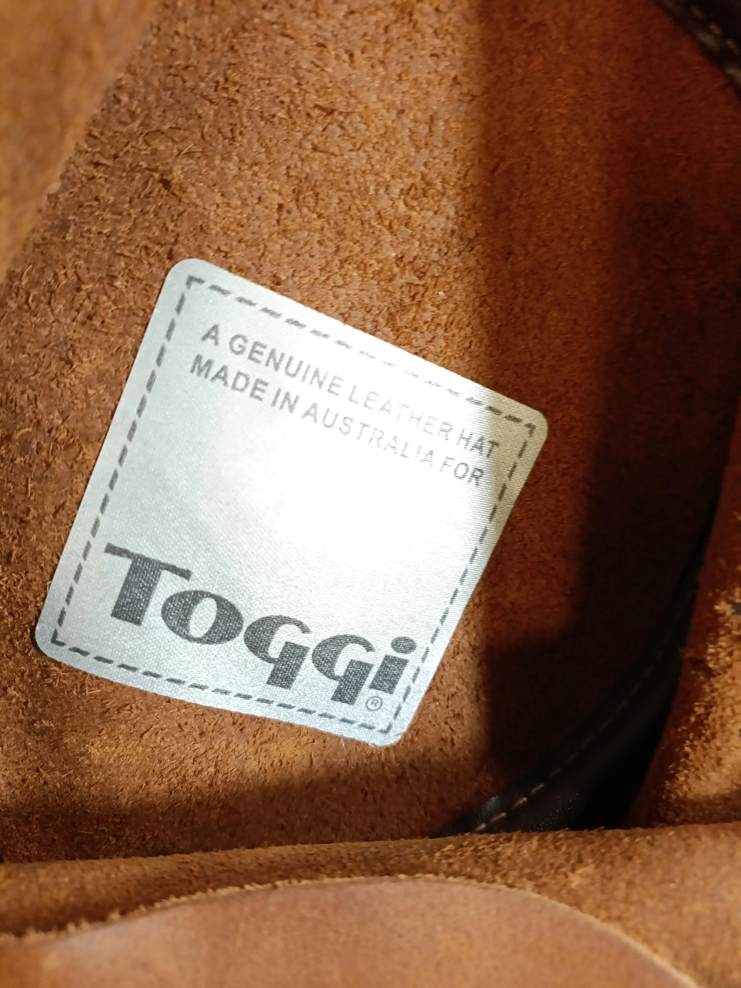 Toggi Men's Hat L Tan 100% Leather Bucket Hat - Image 6