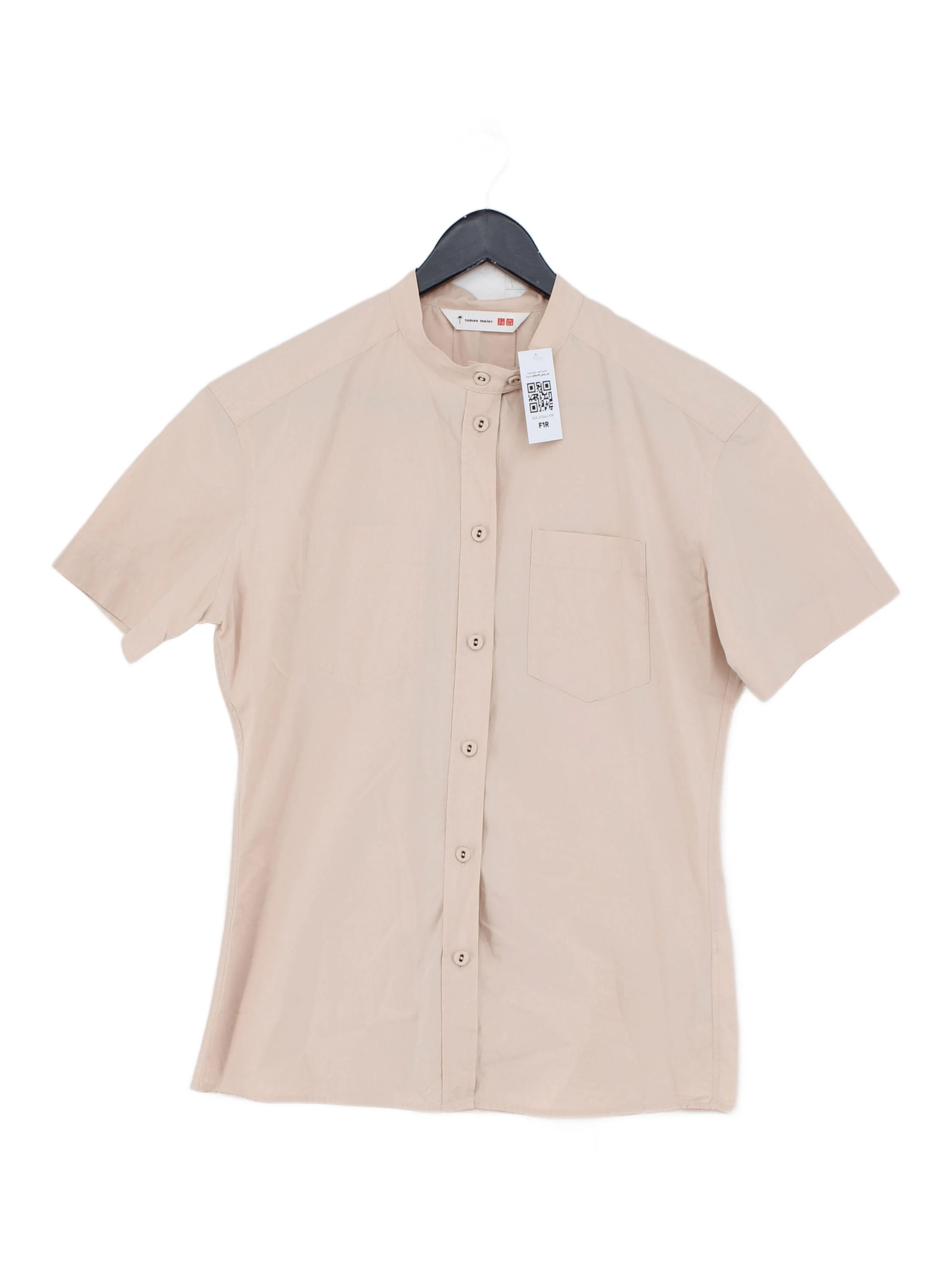 Tomas Maier & Uniqlo Men's Shirt S Tan 100% Cotton Basic