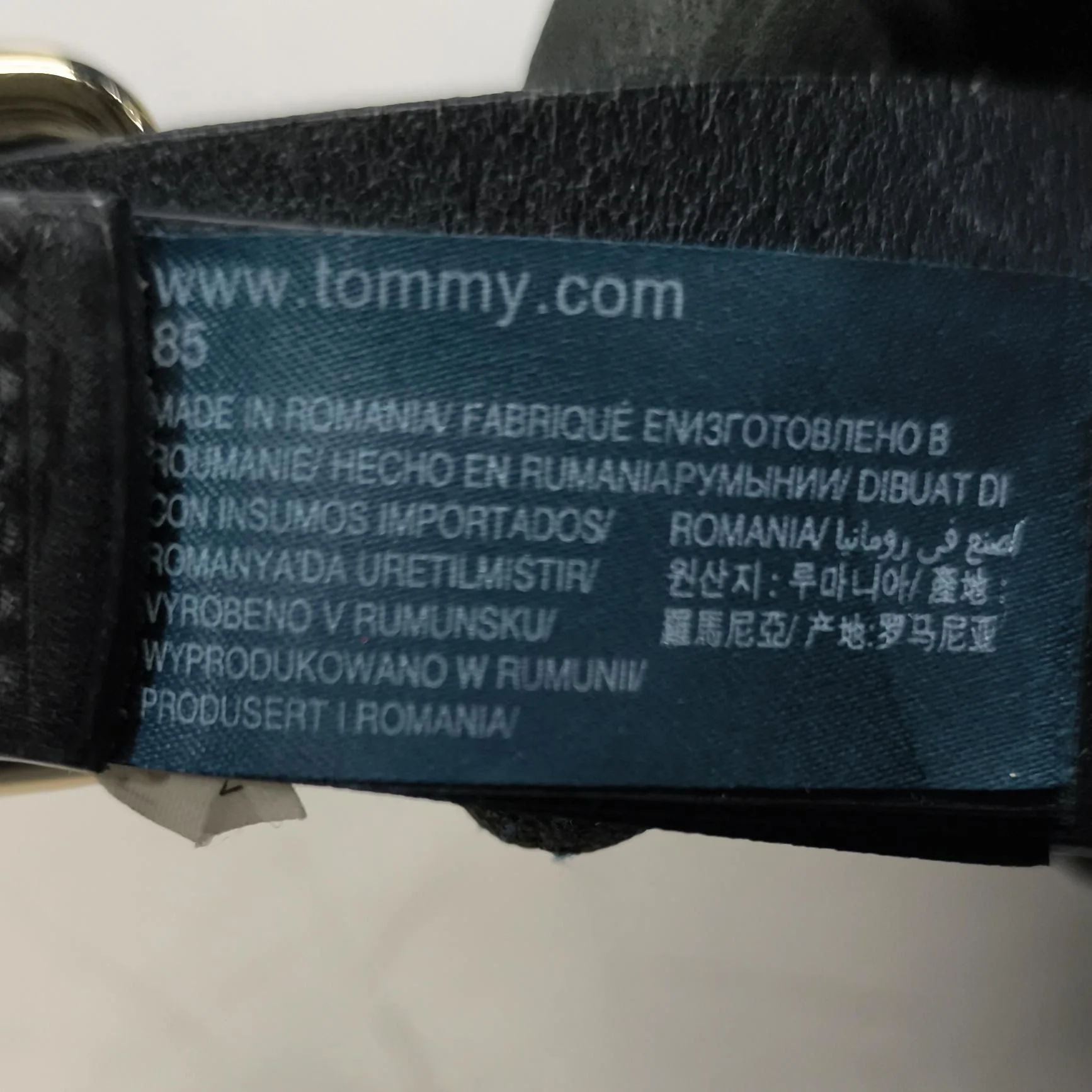 Tommy Hilfiger Men's Belt M Black 100% Leather Dress Belt - Image 5