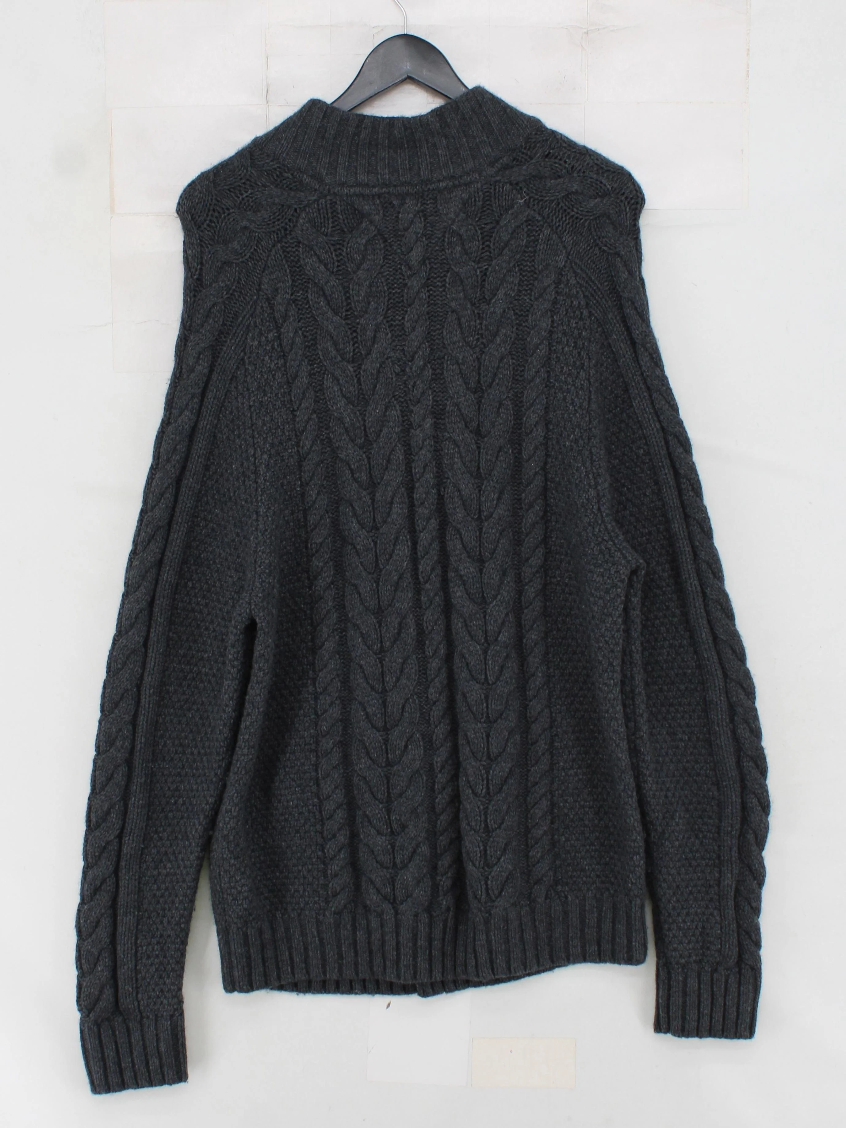 Tommy Hilfiger Men's Cardigan M Grey 100% Wool Collared Cardigan - Image 2