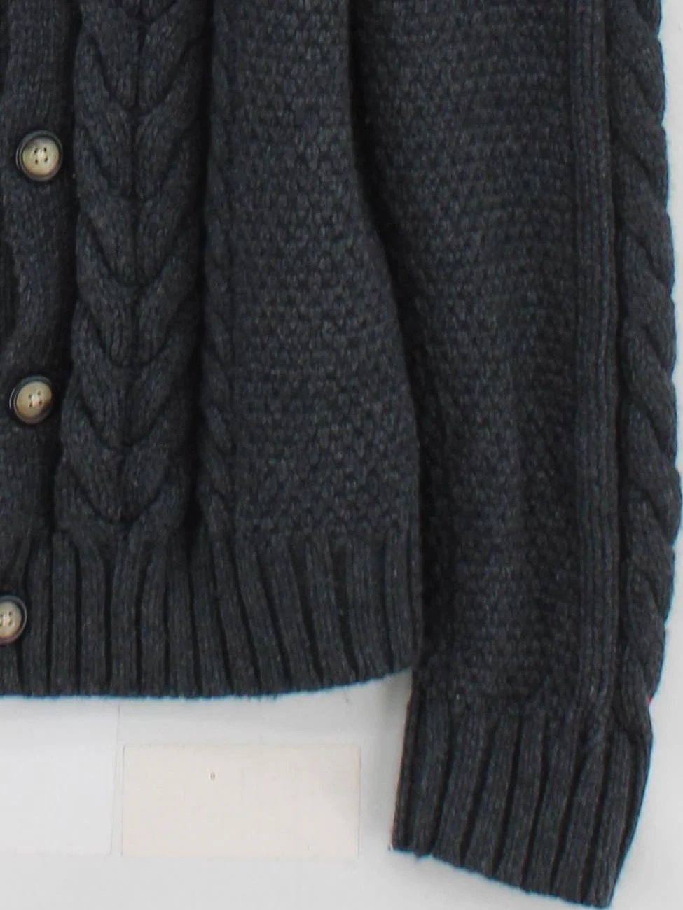 Tommy Hilfiger Men's Cardigan M Grey 100% Wool Collared Cardigan - Image 4