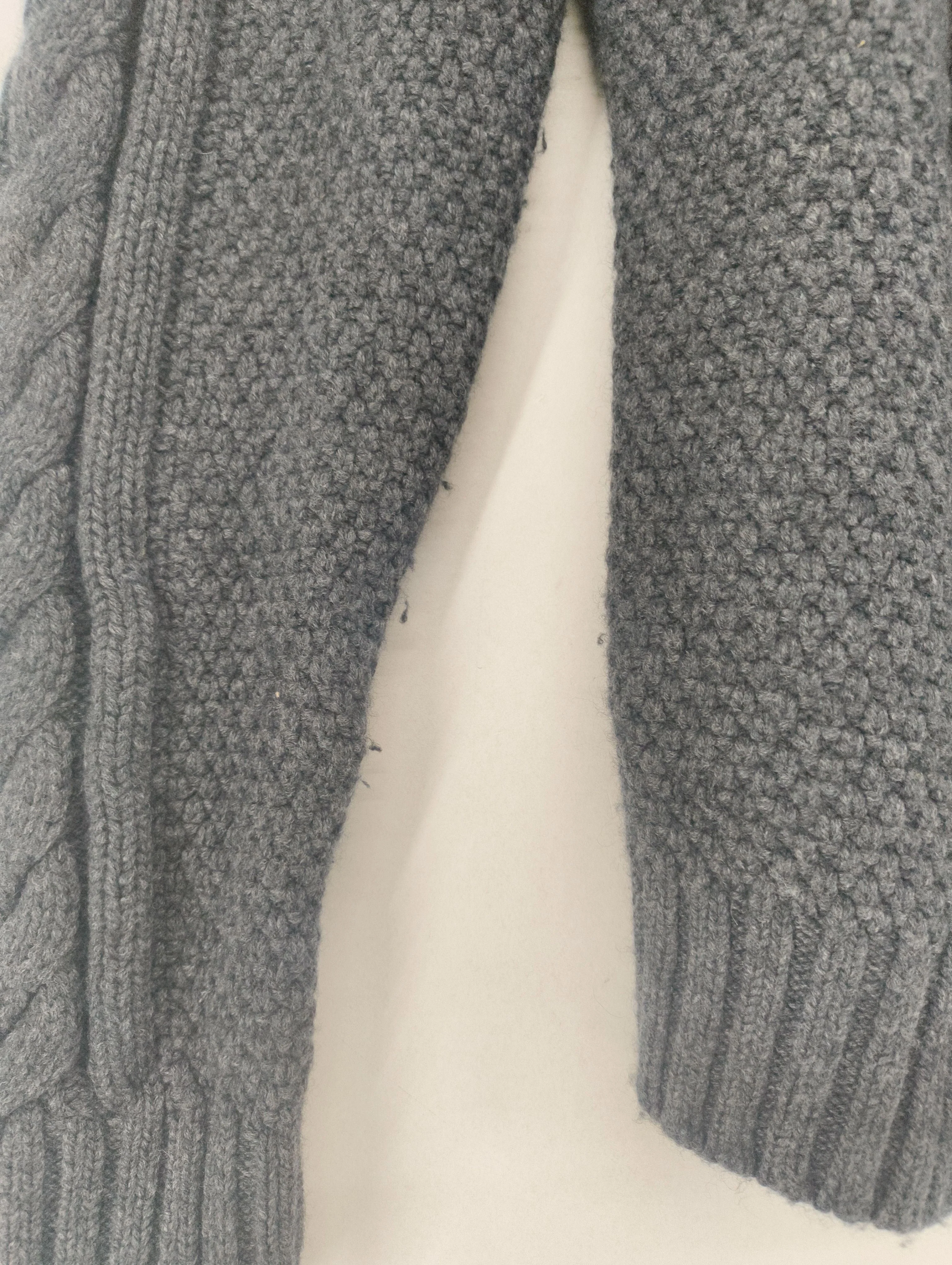Tommy Hilfiger Men's Cardigan M Grey 100% Wool Collared Cardigan - Image 5