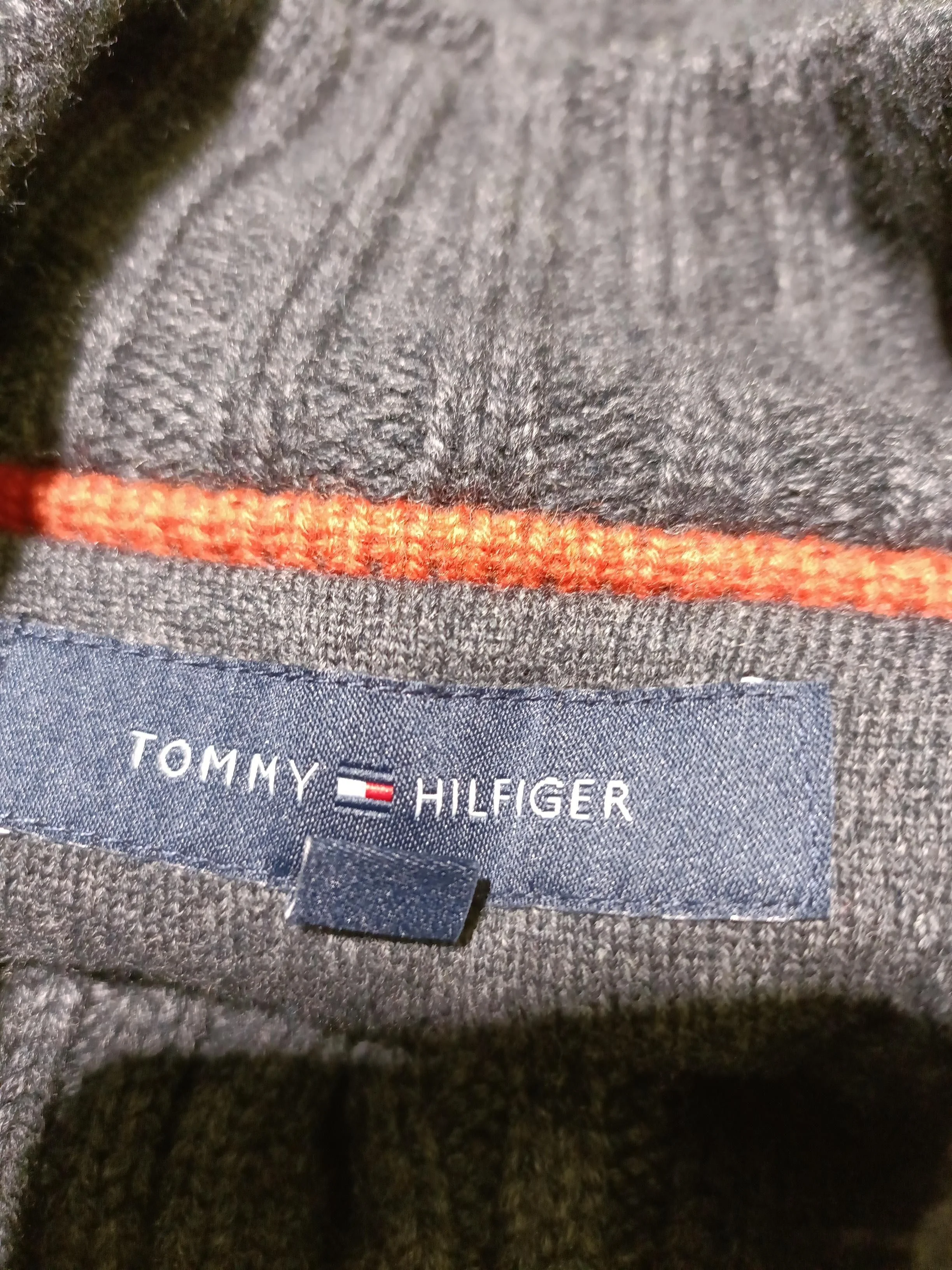 Tommy Hilfiger Men's Cardigan M Grey 100% Wool Collared Cardigan - Image 6