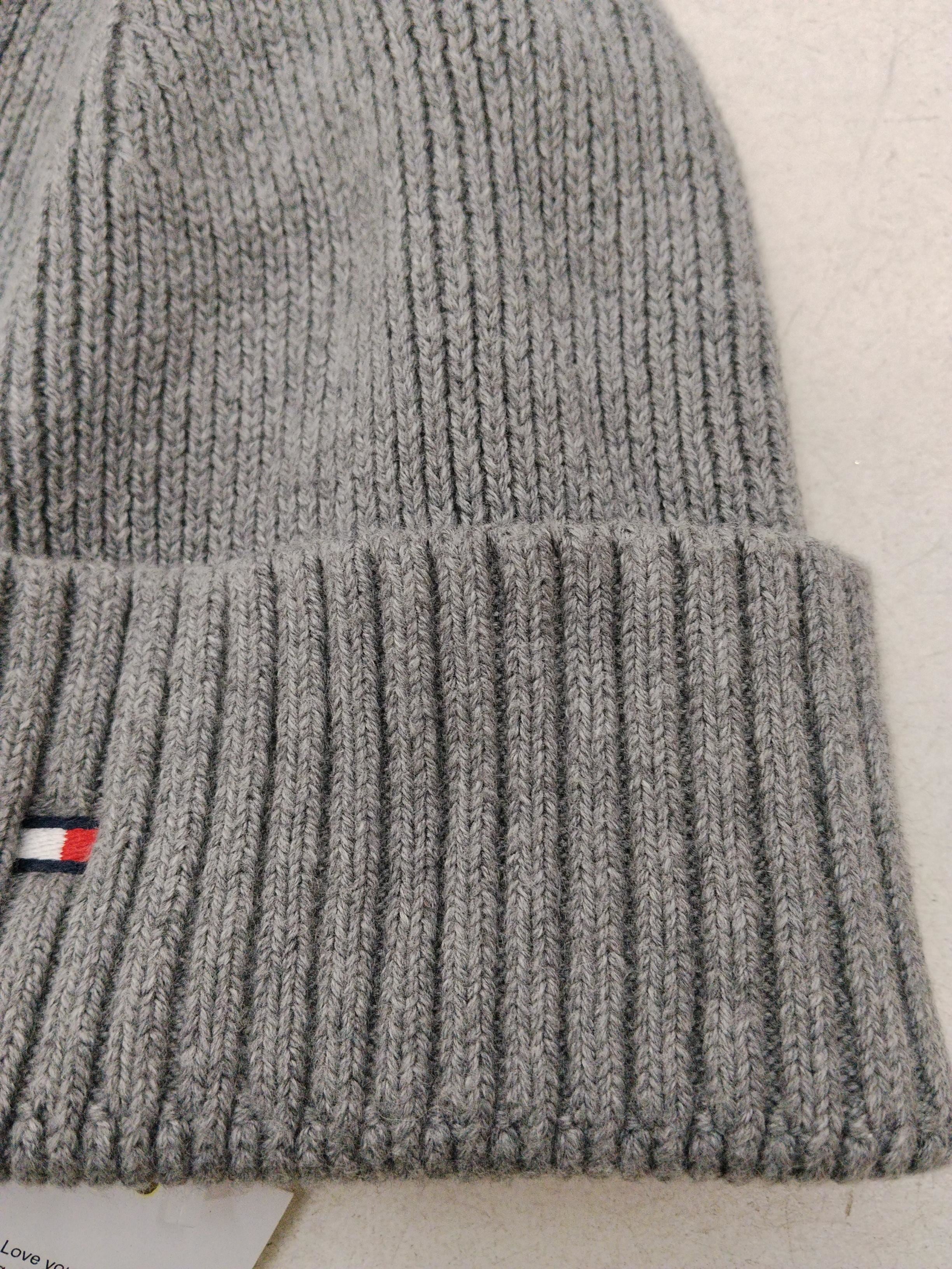Tommy Hilfiger Men's Hat Grey Cotton with Elastane Beanie - Image 3