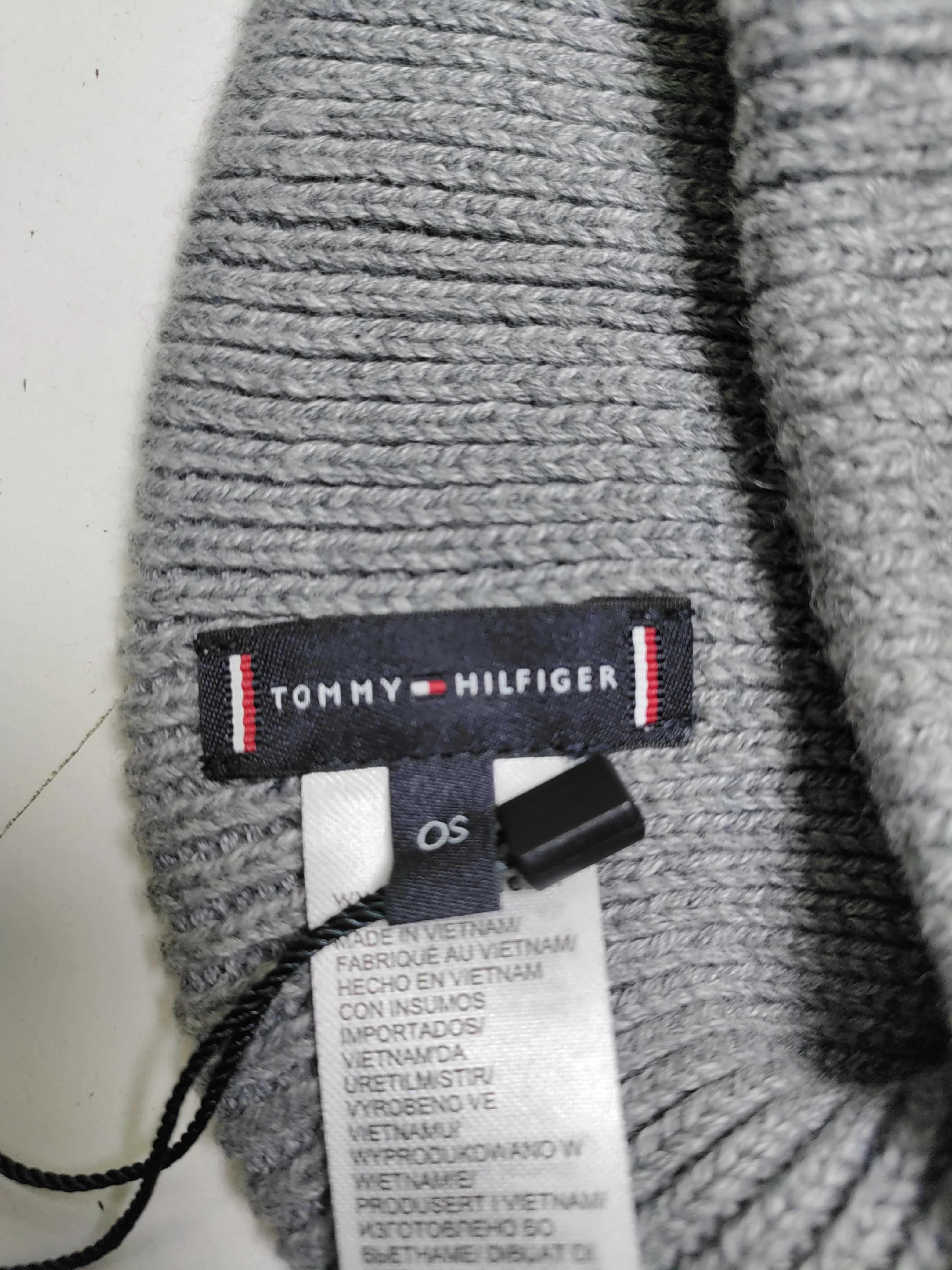 Tommy Hilfiger Men's Hat Grey Cotton with Elastane Beanie - Image 5