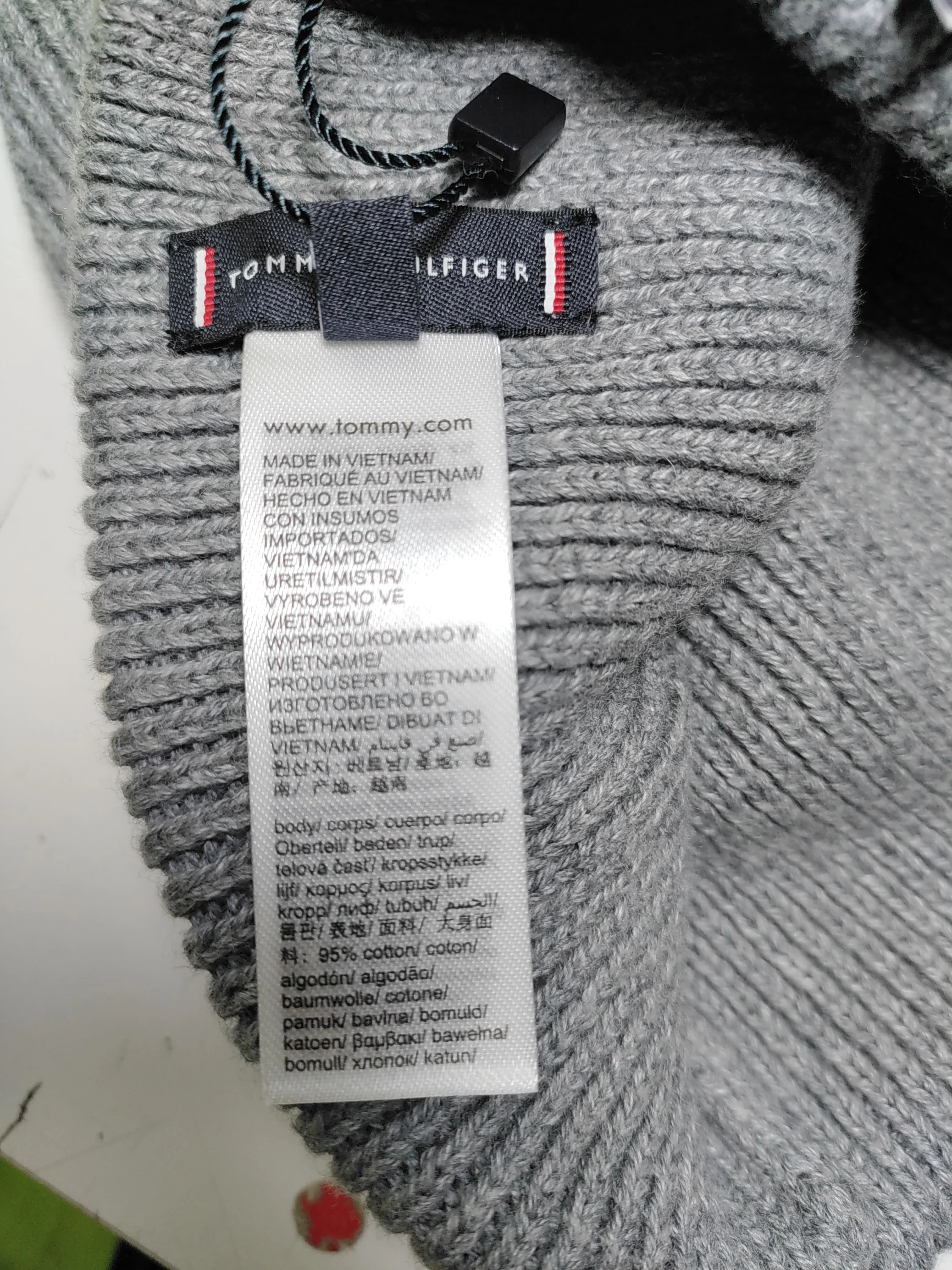 Tommy Hilfiger Men's Hat Grey Cotton with Elastane Beanie - Image 6