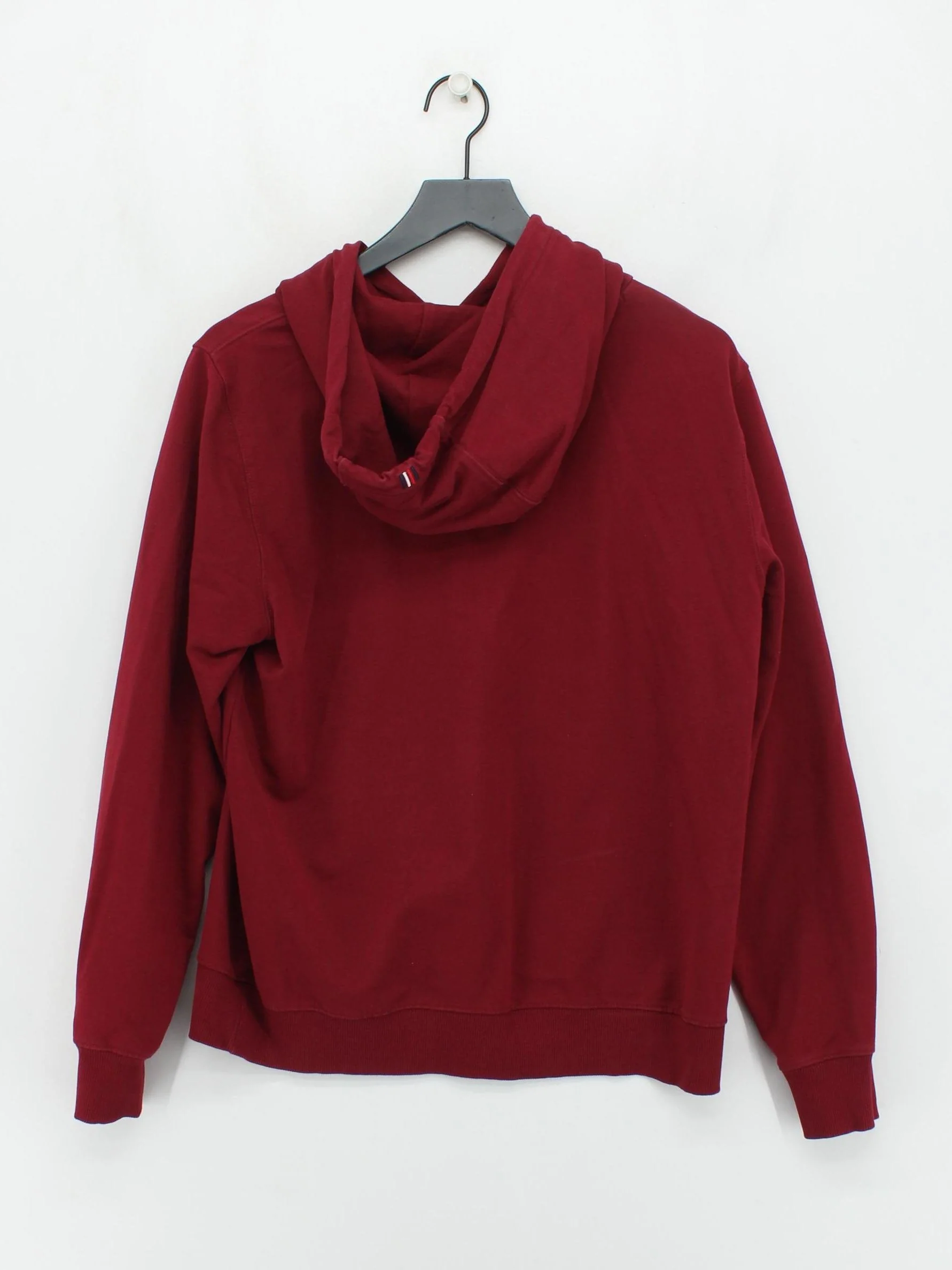 Tommy Hilfiger Men's Hoodie L Red Cotton with Elastane Pullover - Image 2