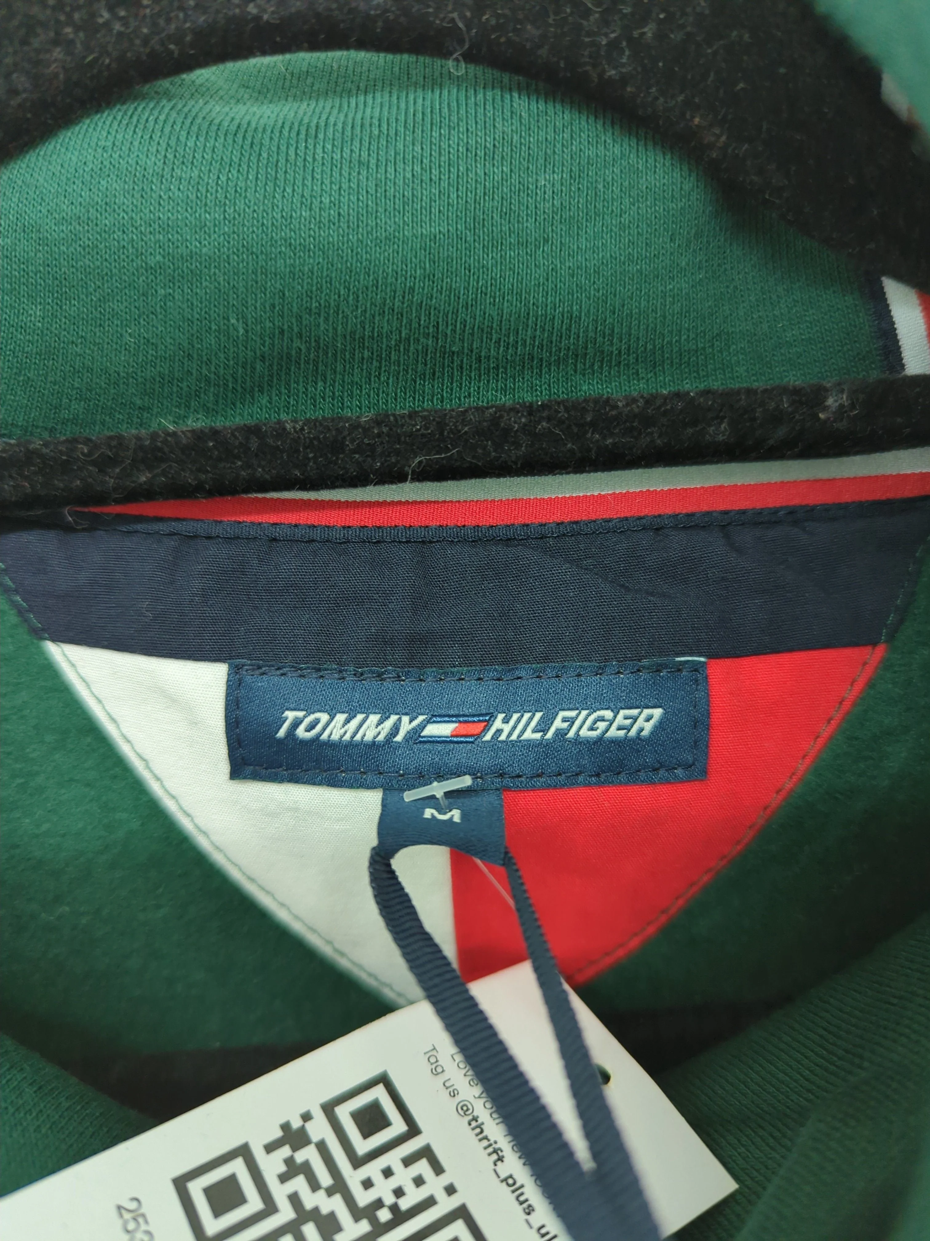 Tommy Hilfiger Men's Hoodie M Green Cotton with Polyester Full Zip New with tags - Image 5