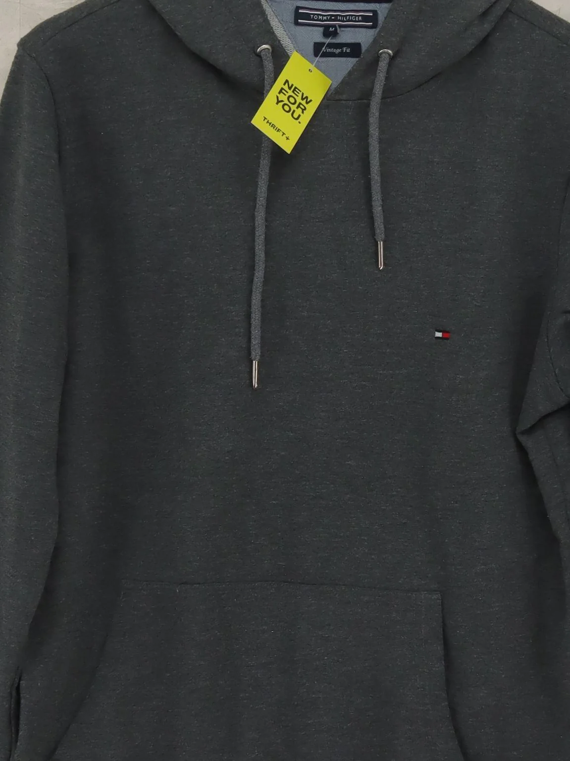 Tommy Hilfiger Men's Hoodie M Grey 100% Cotton Pullover - Image 3
