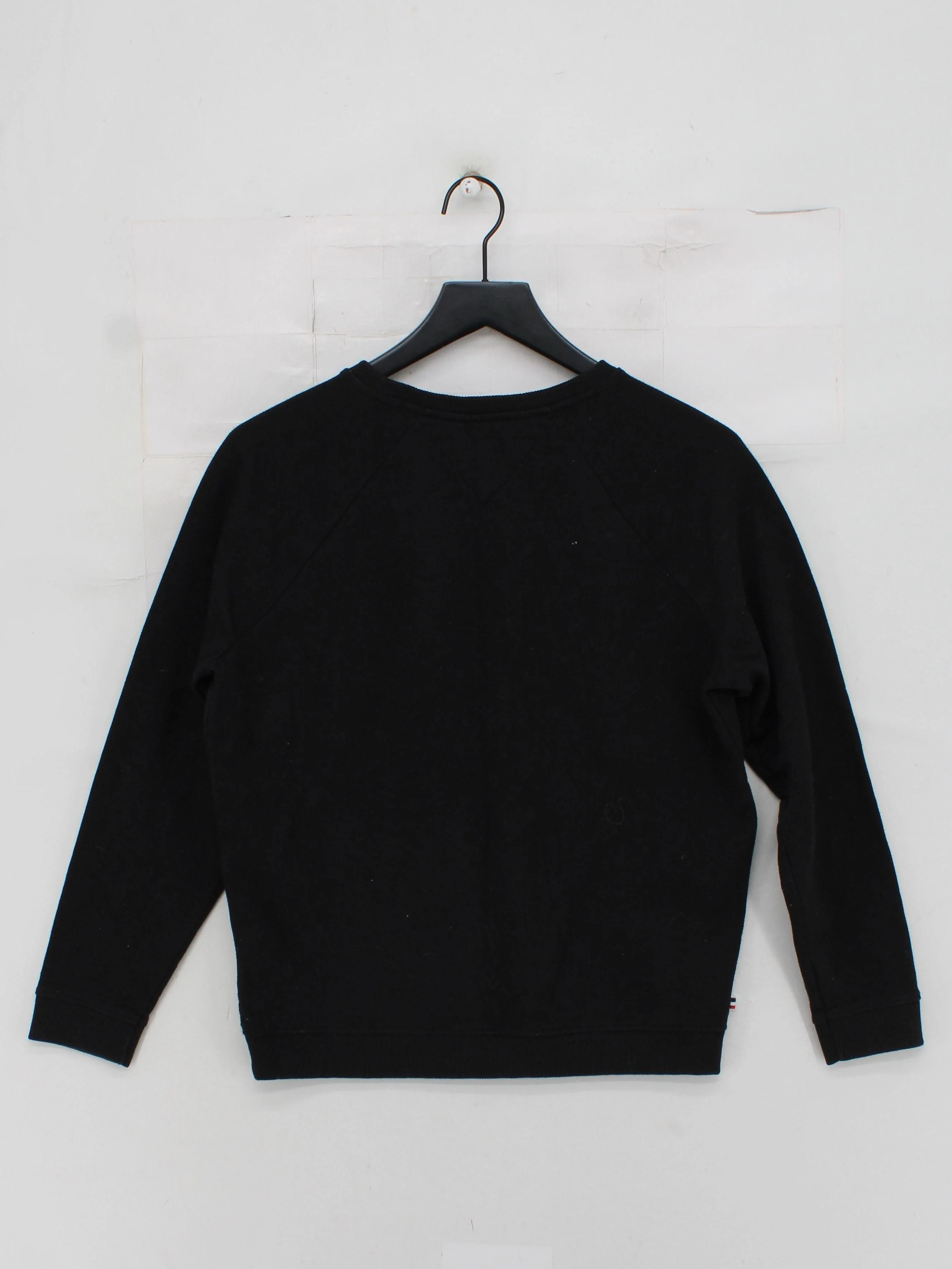 Tommy Hilfiger Men's Hoodie S Black Graphic Cotton with Polyester Pullover - Image 2