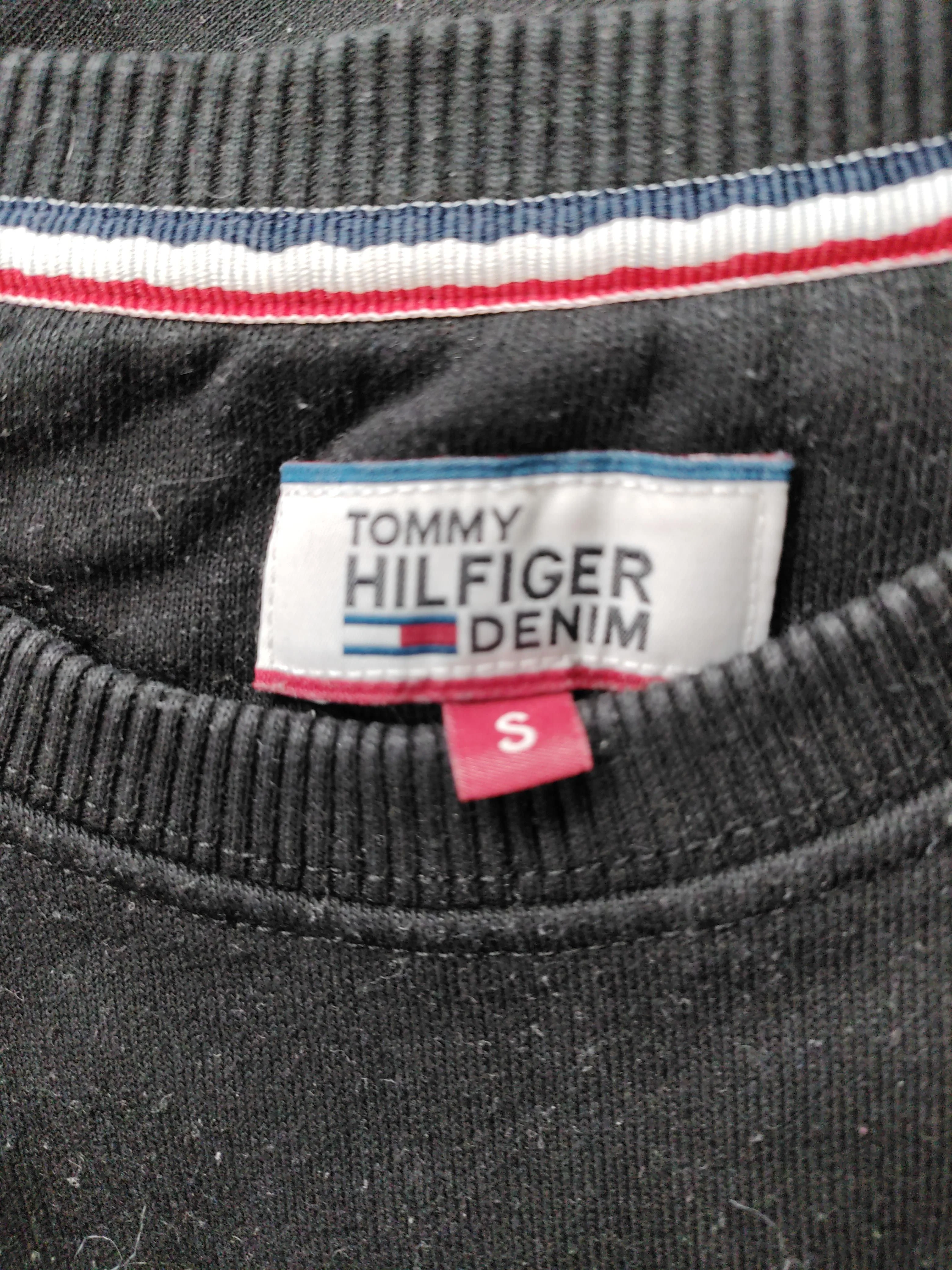 Tommy Hilfiger Men's Hoodie S Black Graphic Cotton with Polyester Pullover - Image 5