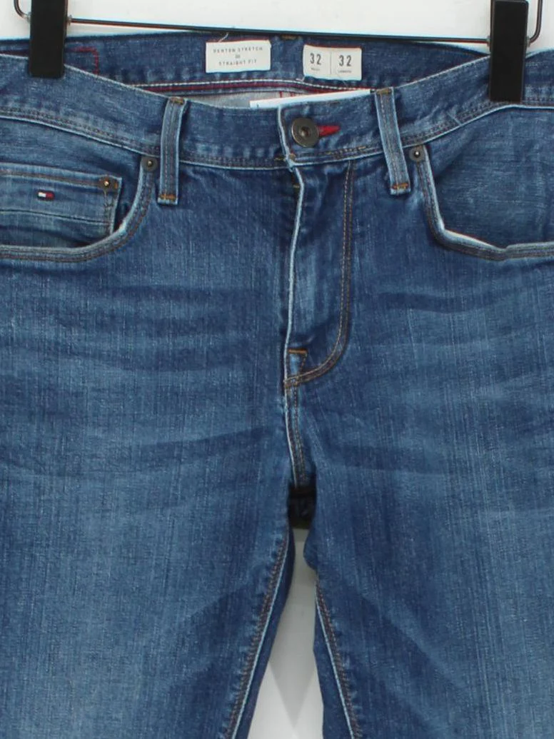 Tommy Hilfiger Men's Jeans W 32 in; L 32 in Blue Cotton with Elastane Straight - Image 3