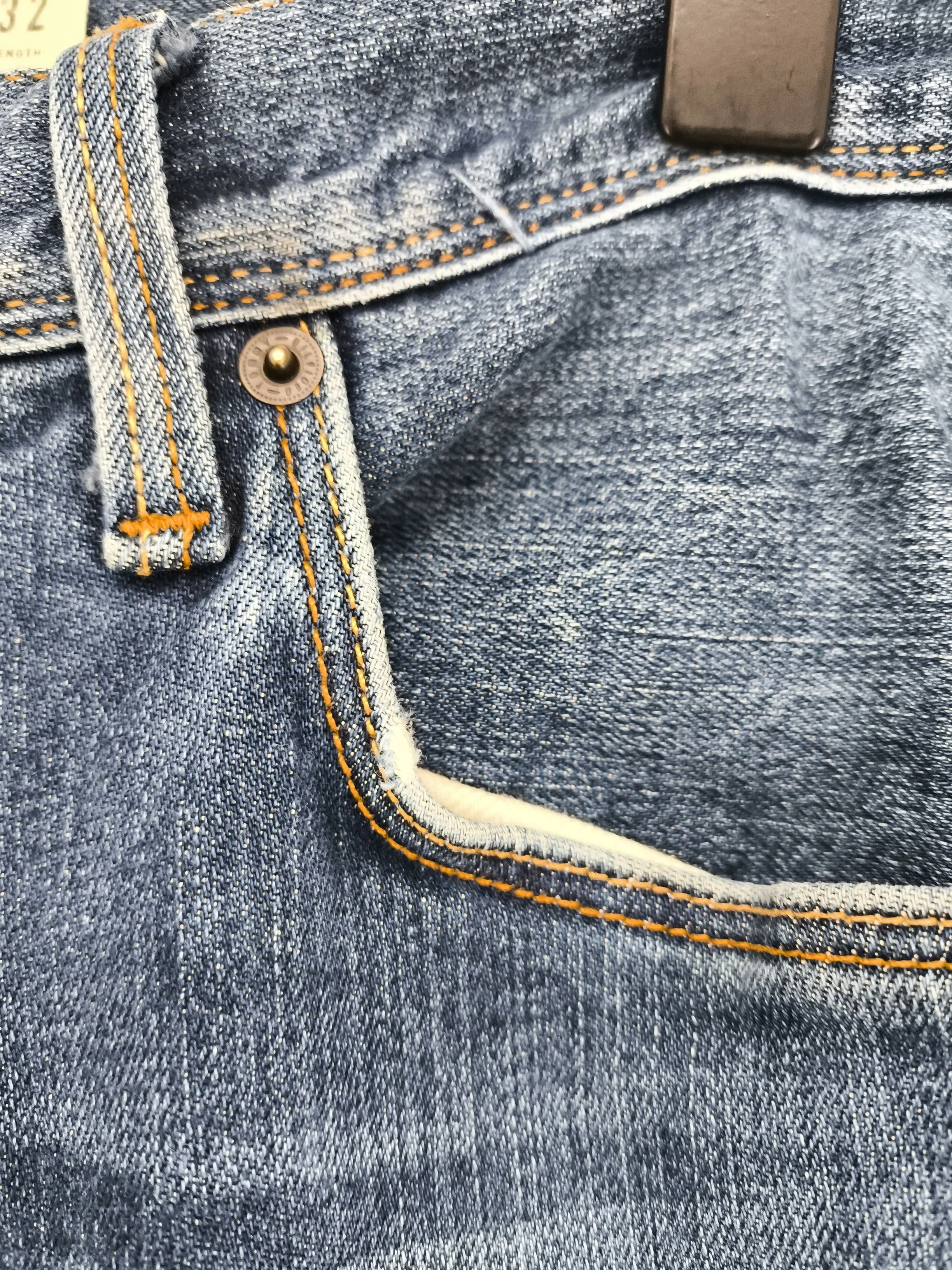 Tommy Hilfiger Men's Jeans W 32 in; L 32 in Blue Cotton with Elastane Straight - Image 5