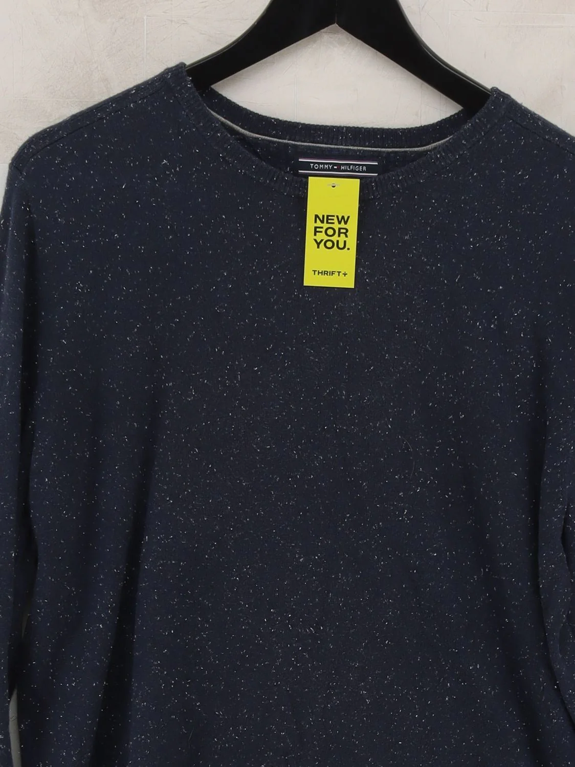 Tommy Hilfiger Men's Jumper M Blue Cotton with Nylon, Elastane Pullover - Image 3
