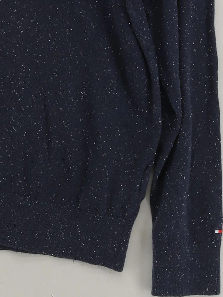 Tommy Hilfiger Men's Jumper M Blue Cotton with Nylon, Elastane Pullover - Image 4