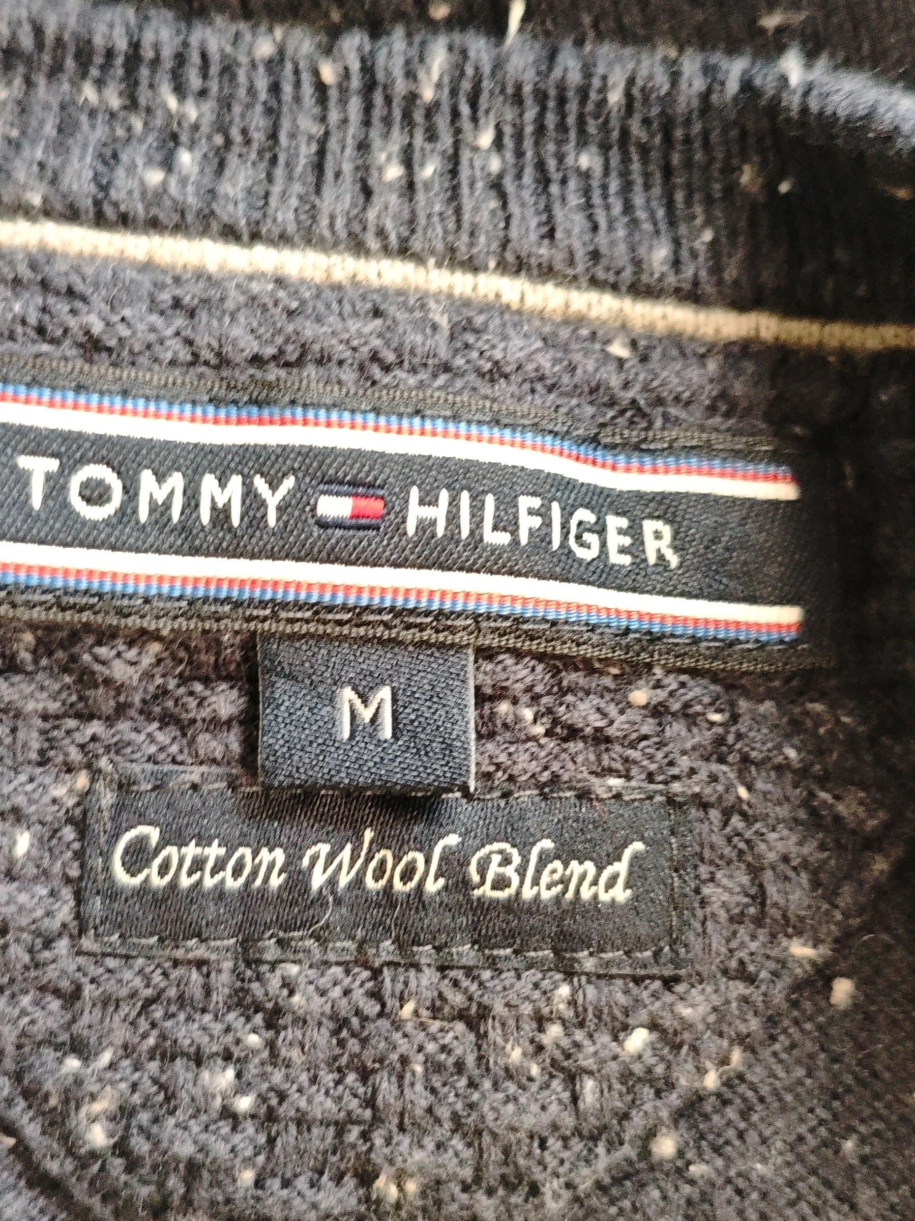 Tommy Hilfiger Men's Jumper M Blue Cotton with Nylon, Elastane Pullover - Image 5