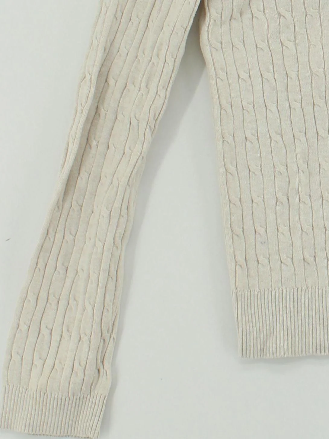 Tommy Hilfiger Men's Jumper M Cream 100% Cotton Round Neck Pullover - Image 4