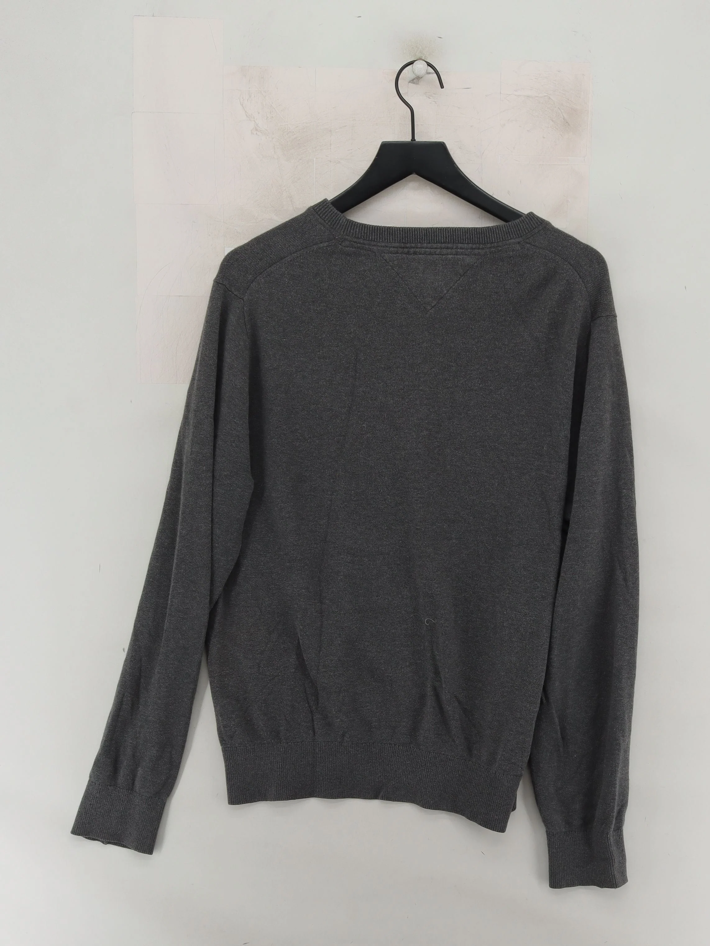 Tommy Hilfiger Men's Jumper M Grey 100% Cotton Crew Neck Pullover - Image 2